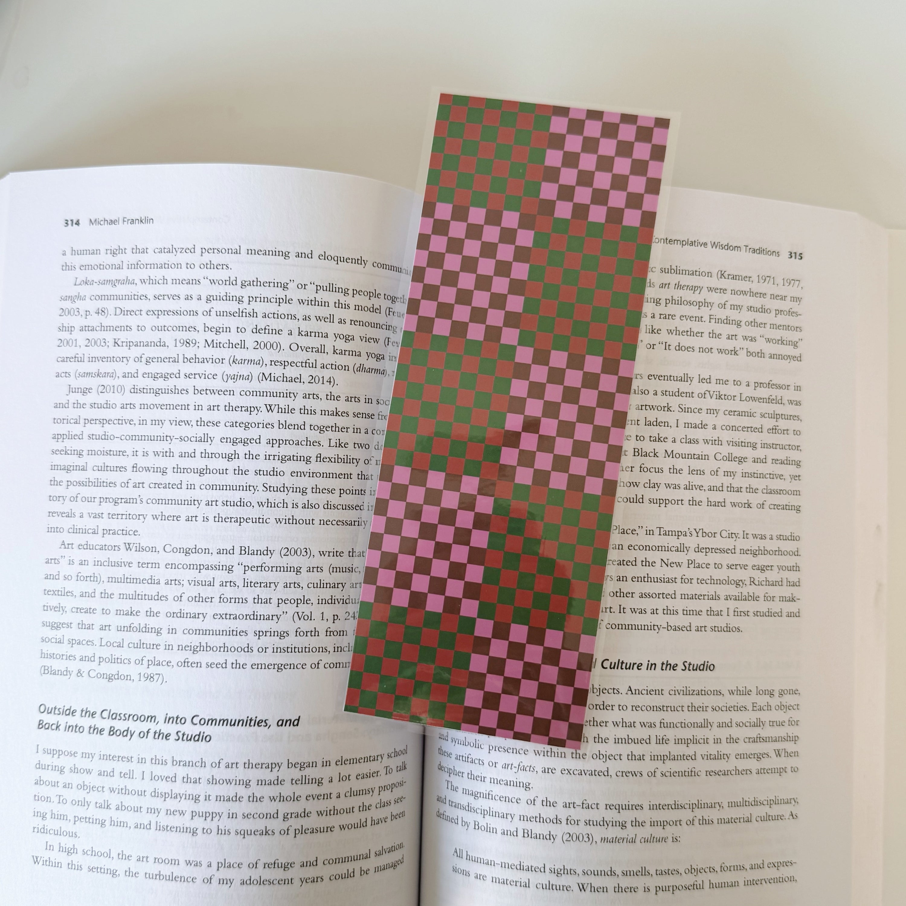 checkered bookmark