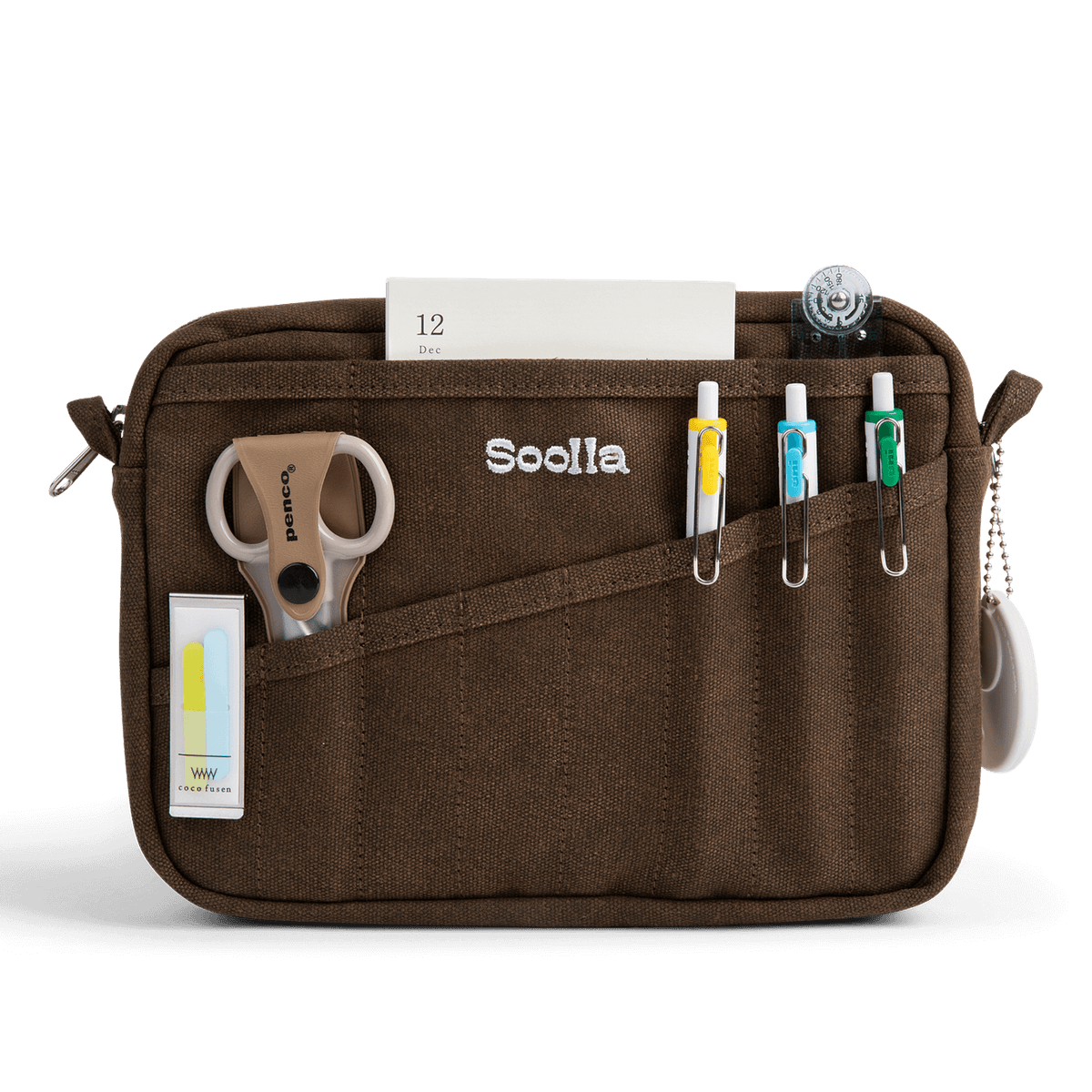 Soolla® Studio Pouch, Coffee Bean (Stationery Pouch)