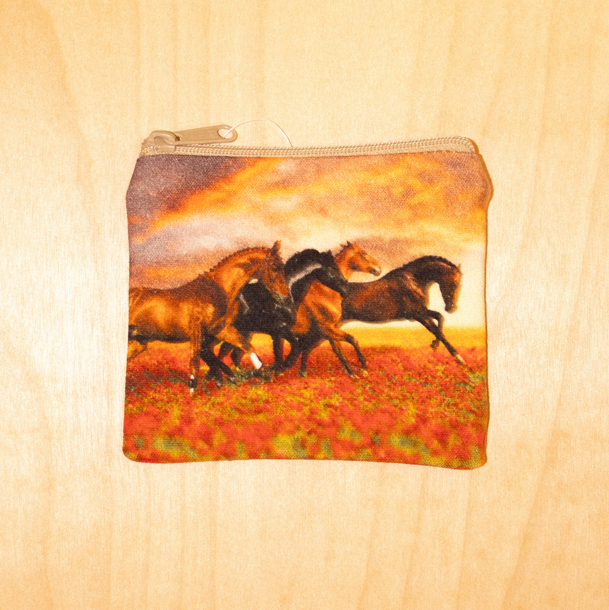 Running Horses Coin Purse