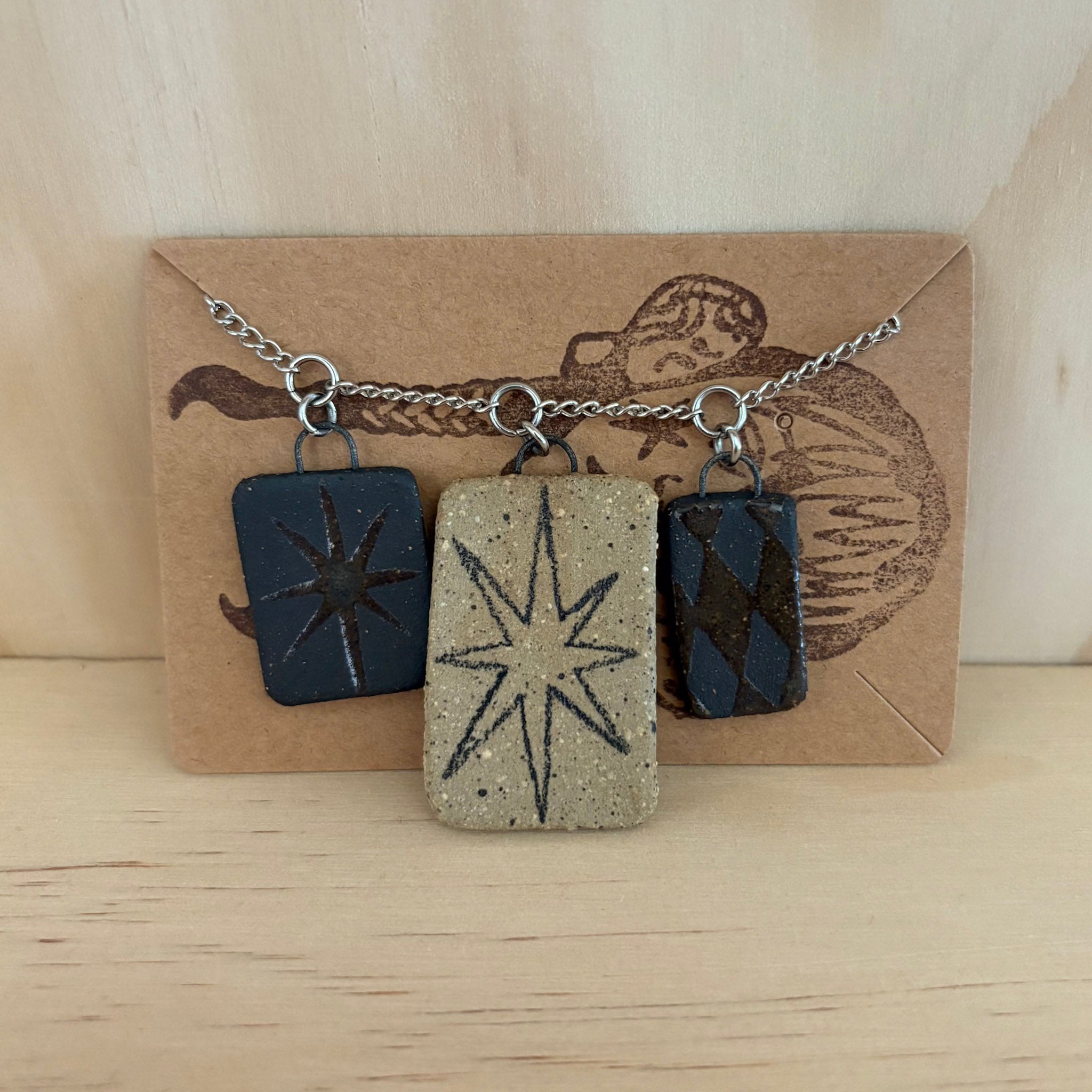 Star Black Clay Necklace