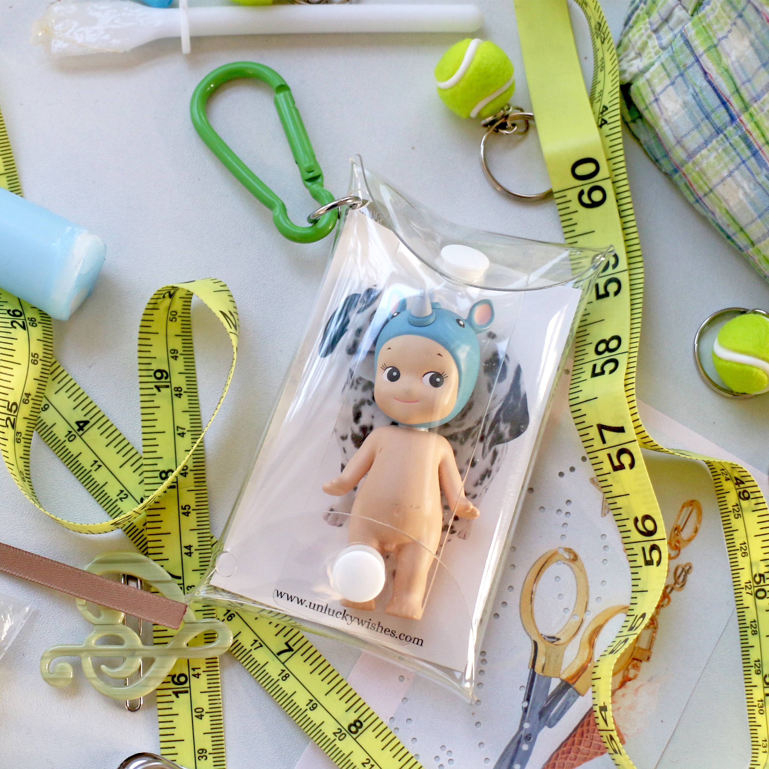 Clear PVC Pouch Green Keychain | Sonny Angels, Collectibles