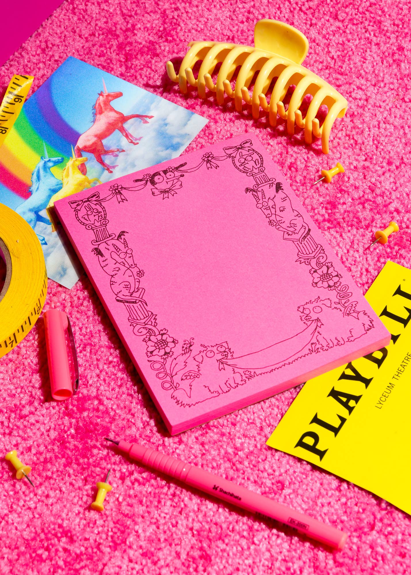 Fancy scratch pad: Pink