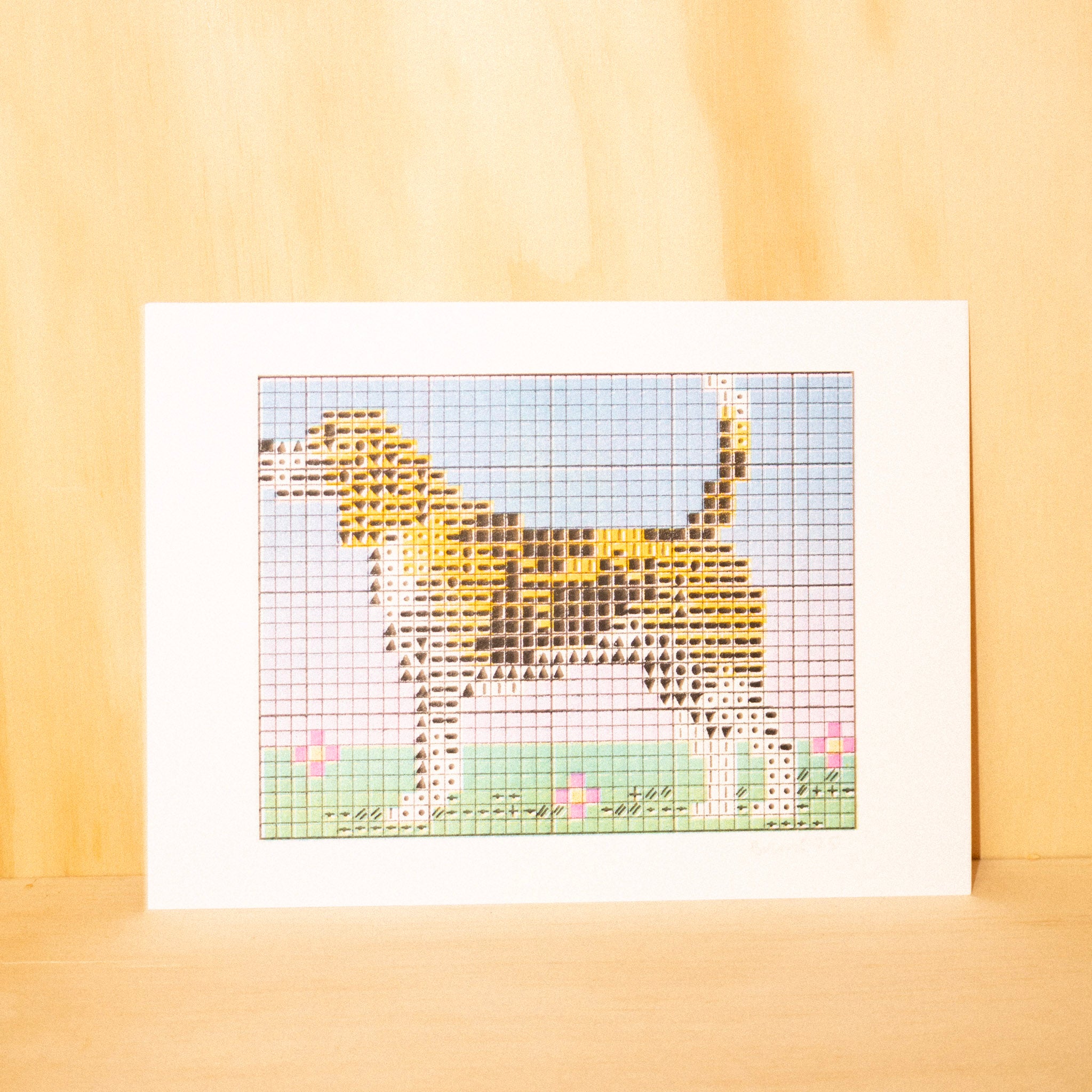 Cross Stitch Beagle Print