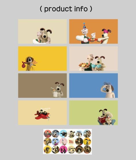 Wallace & Gromit Envelopes and Stickers set