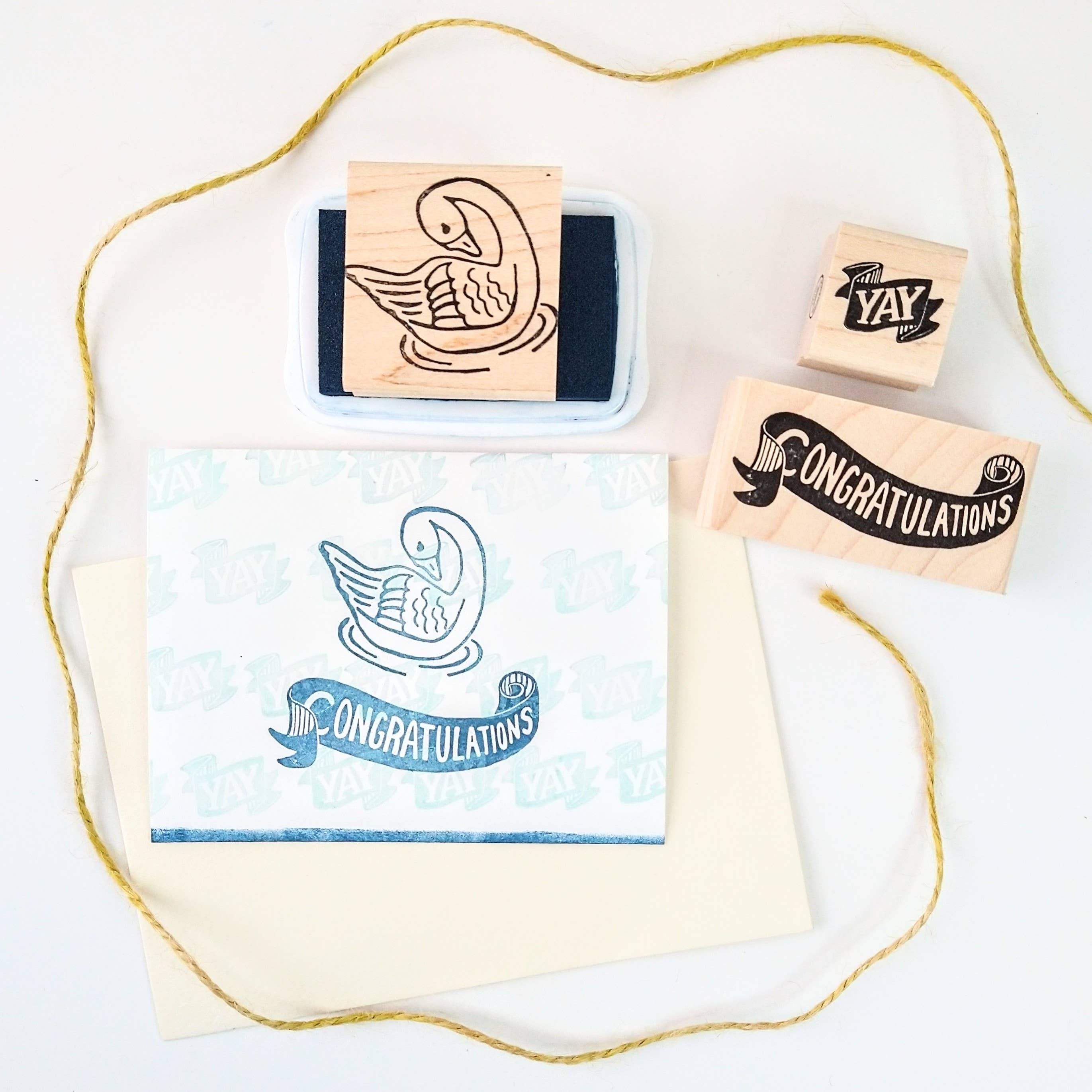 Swan Rubber Stamp