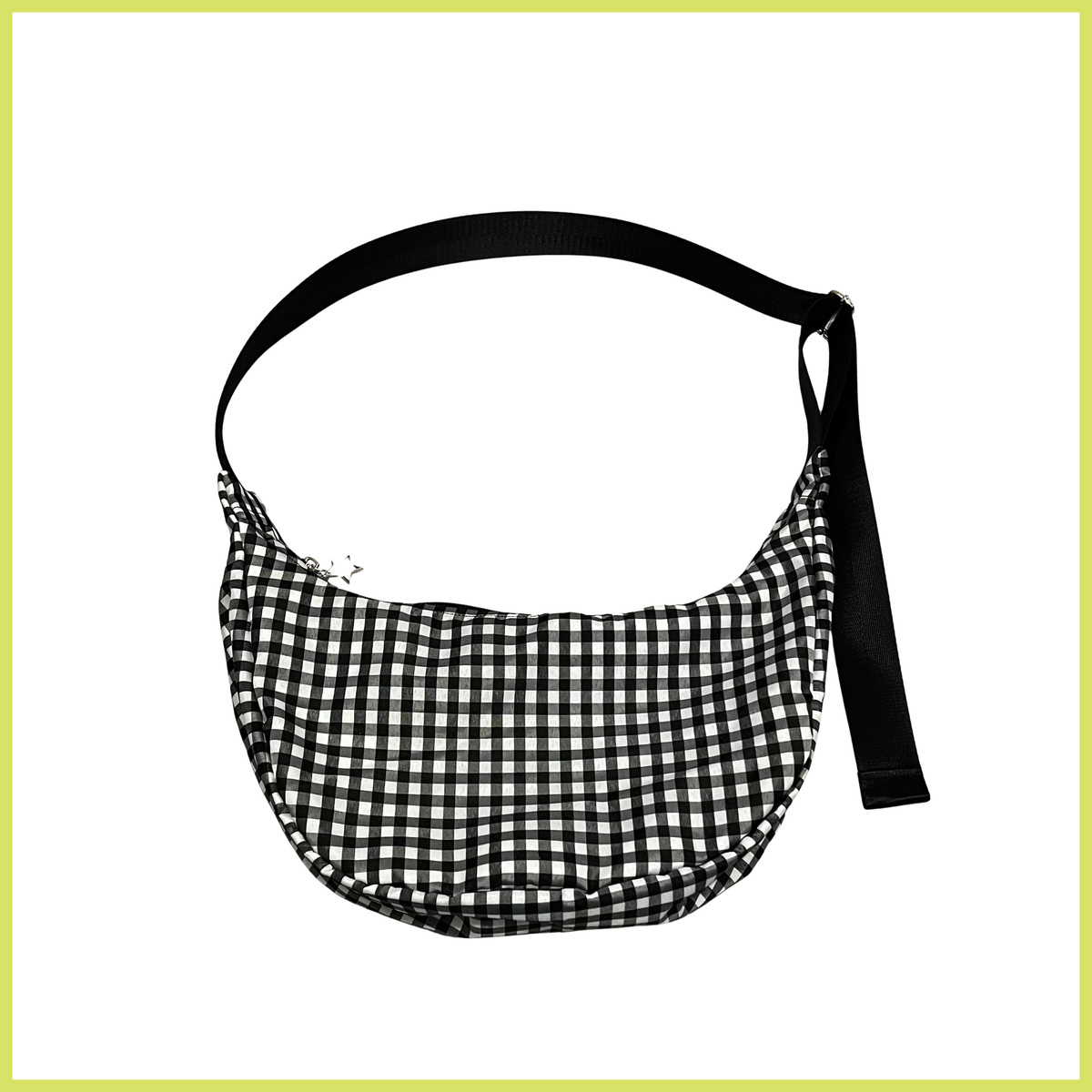 Black Gingham Sling Bag