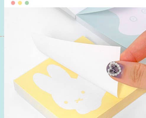 Miffy illust Memo Note Pad with Characters Clip SET