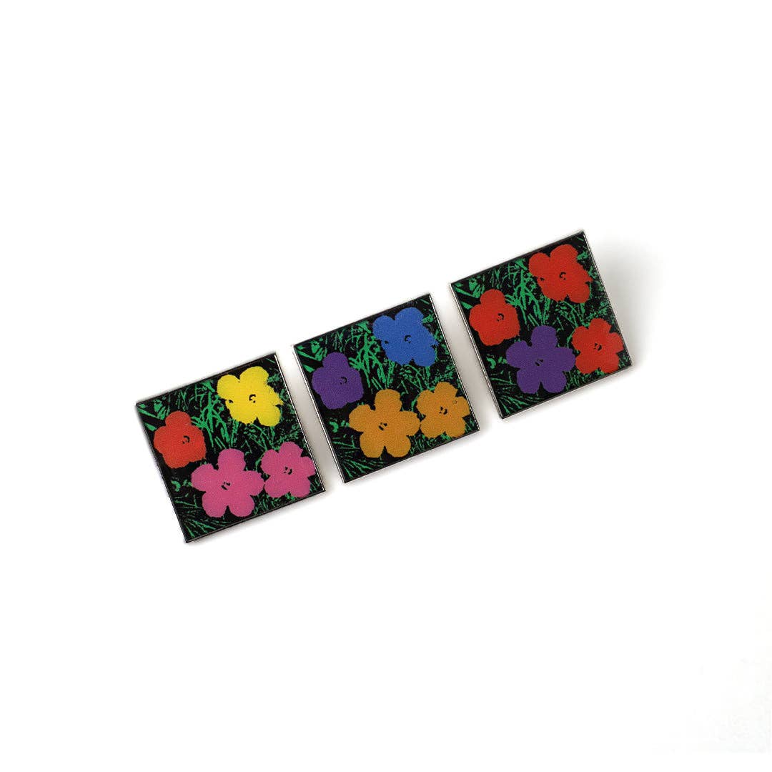 Warhol Flowers Pin Set