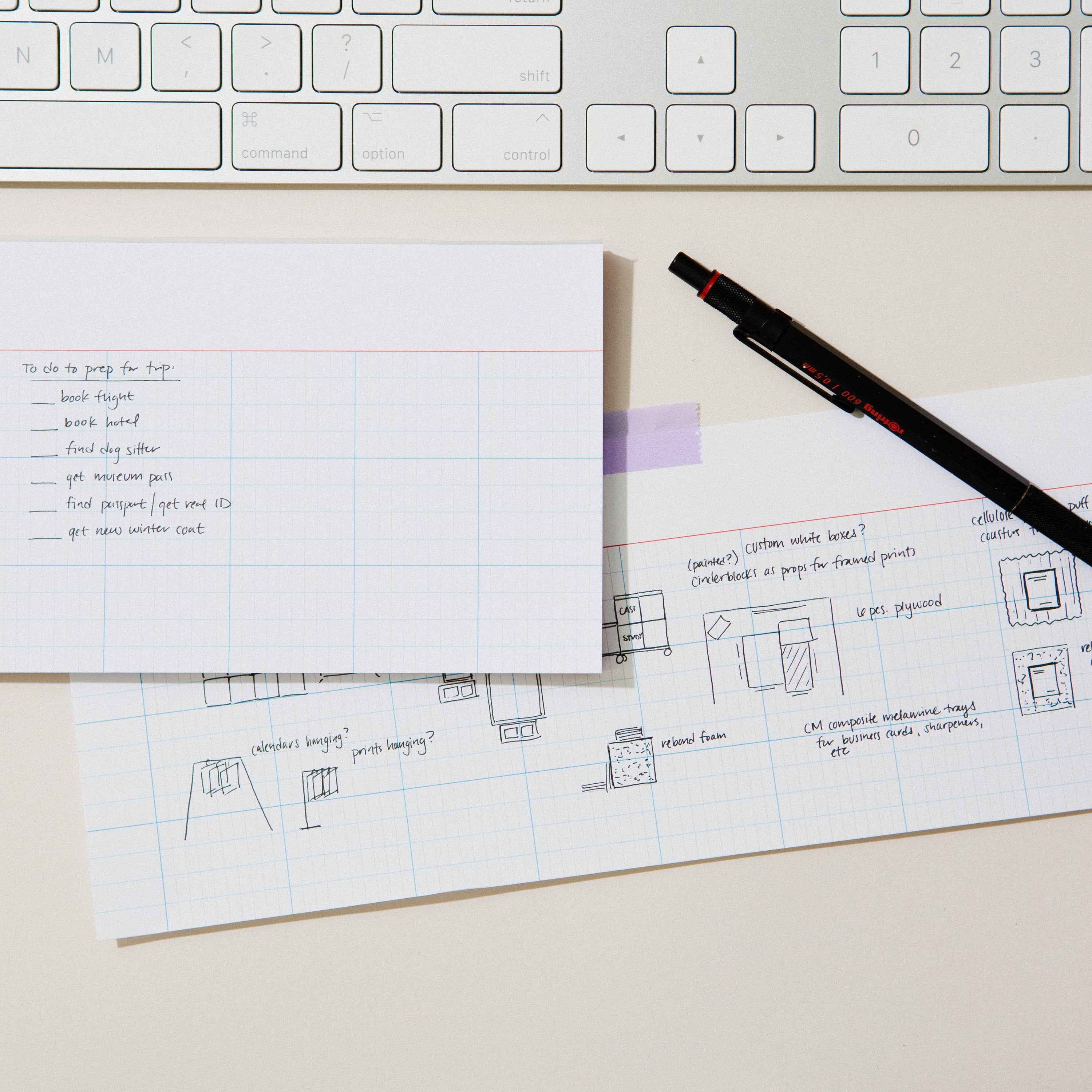 Keyboard Grid Notepad – Desk Pad for Daily Tasks & Planning