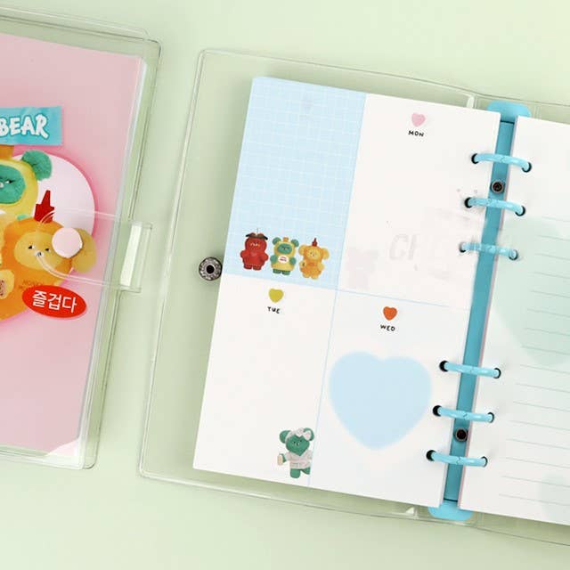 Wasabi Bear 6-Ring Undated Planner Dairy Journal
