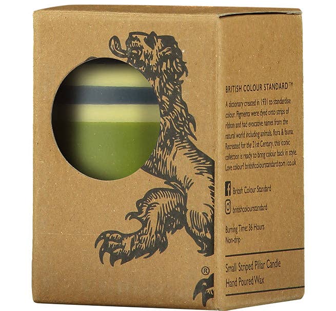 Small Olive, Indigo and Jasmine Eco Pillar Candle