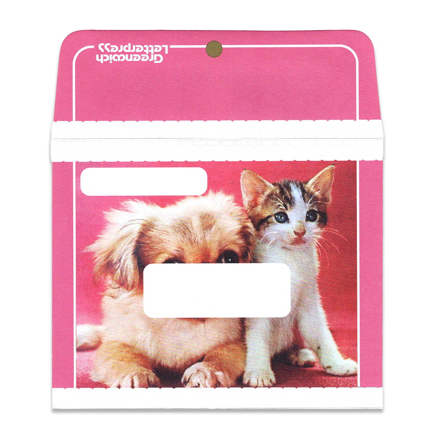 Pink Dog and Cat Friends – Card