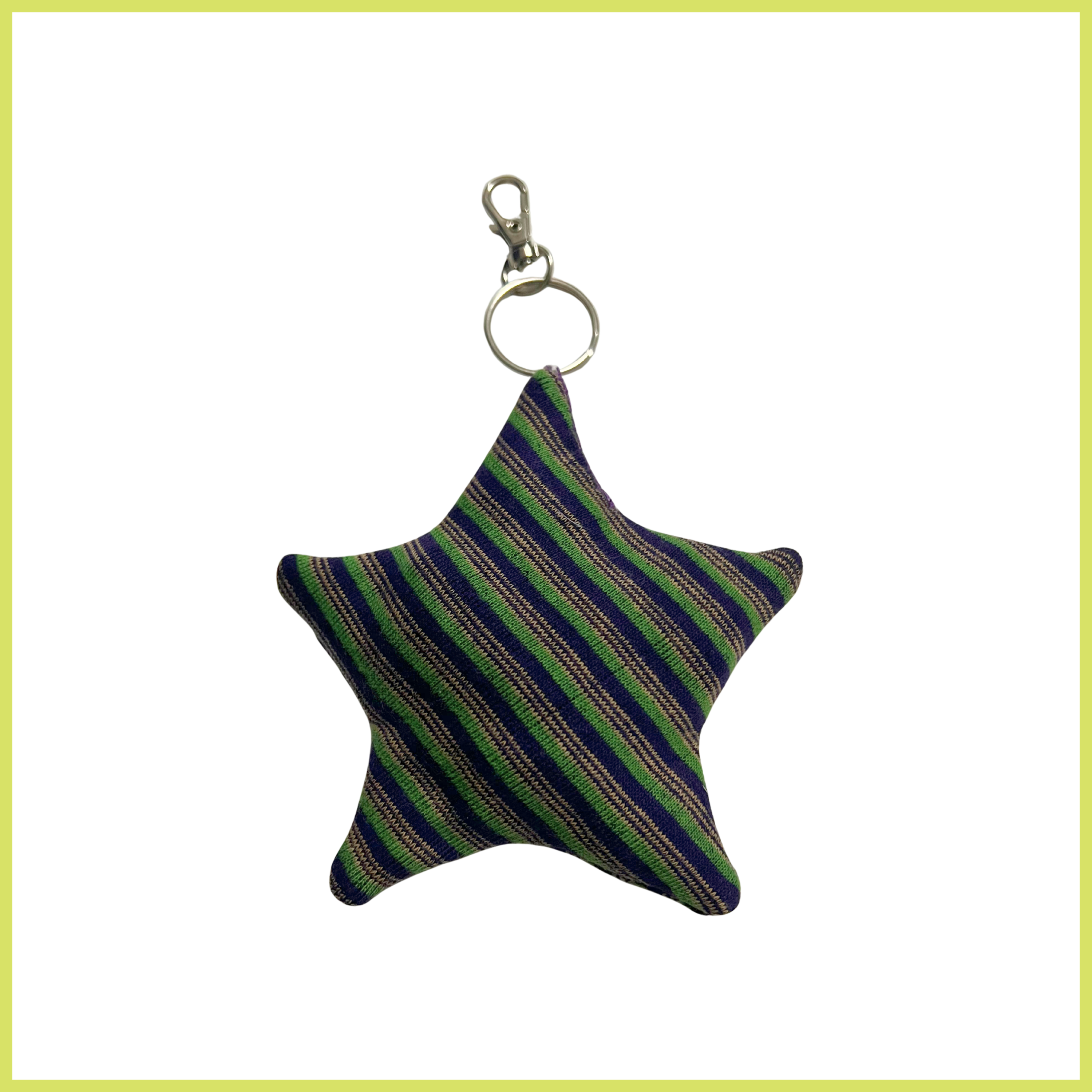 Striped Knit Bag Charm