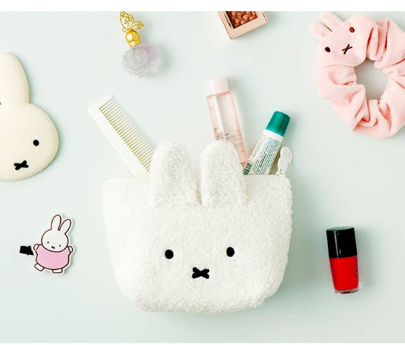 Miffy Face Fuzzy Cozy Multi Pouch