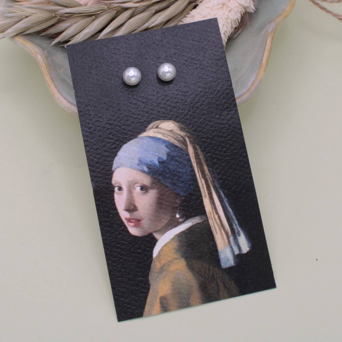The Girl with a Pearl Post Earrings