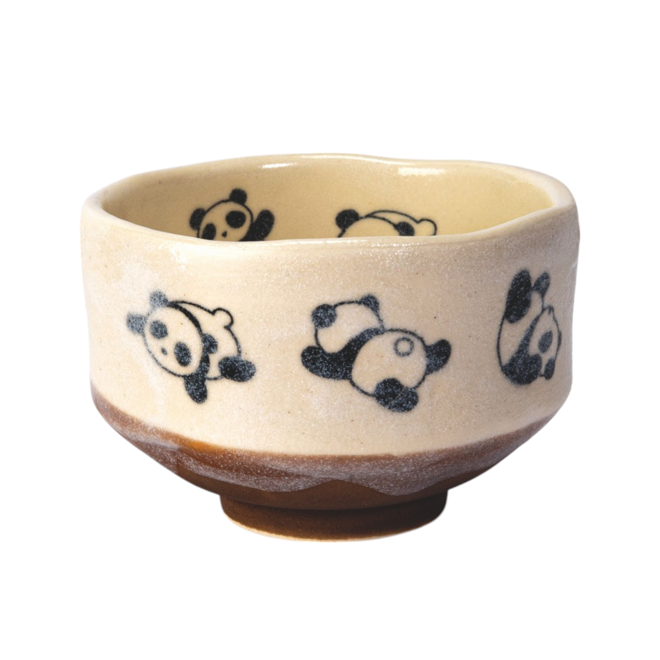 Panda Matcha Bowl 8oz 3.75"D x 1.5"H Porcelain JP (1/36)