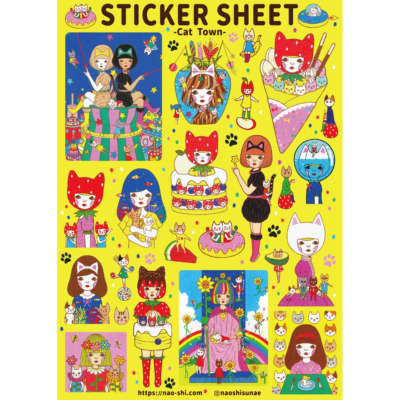 Cat Town Sticker Sheet