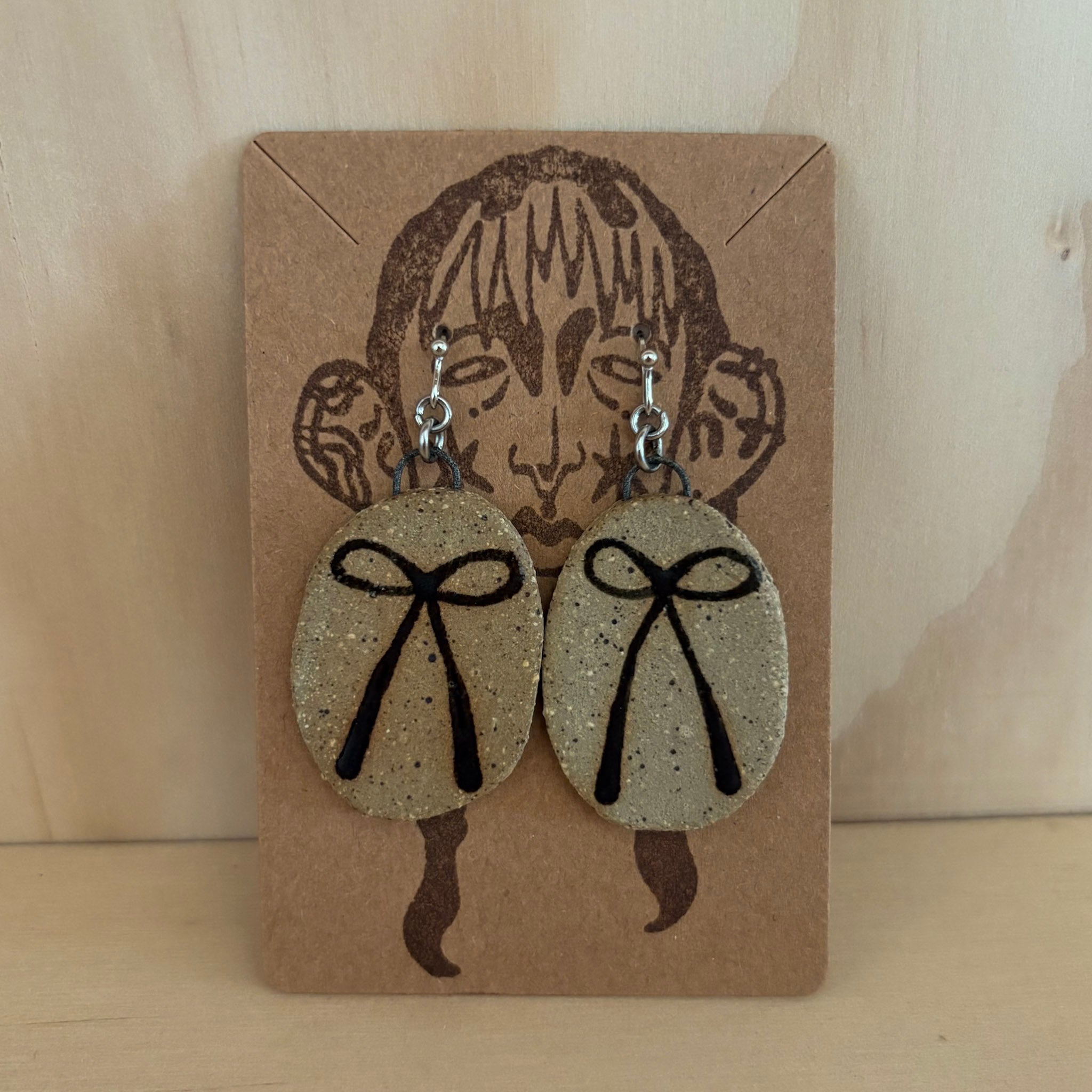 Bow Ceramic Earrings