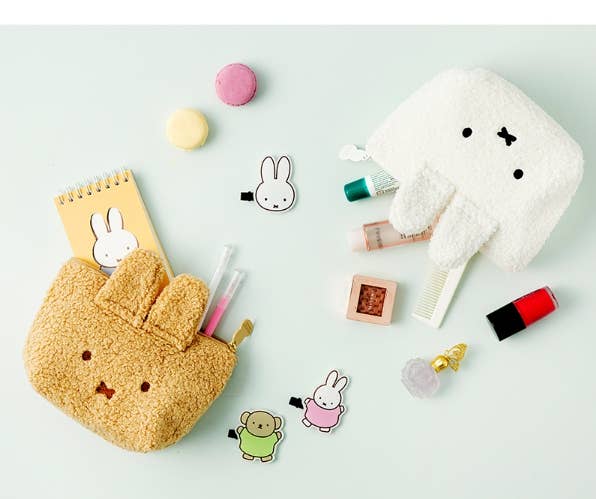 Miffy Face Fuzzy Cozy Multi Pouch