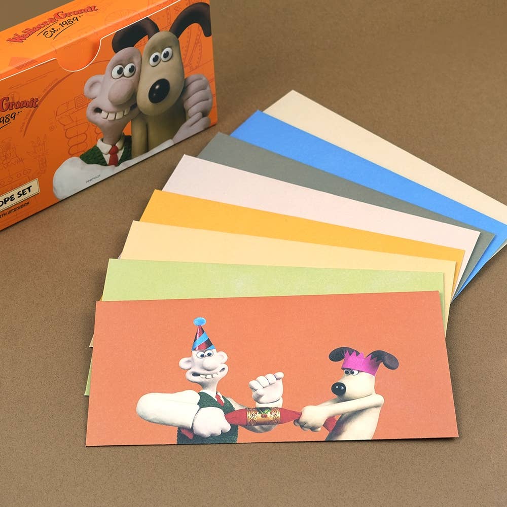Wallace & Gromit Envelopes and Stickers set