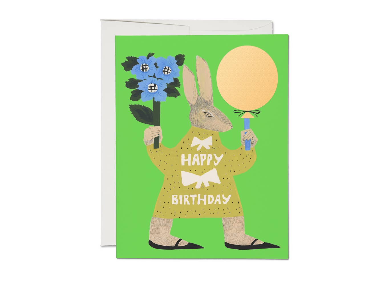 Party Rabbit Birthday greeting card – Scrappie!