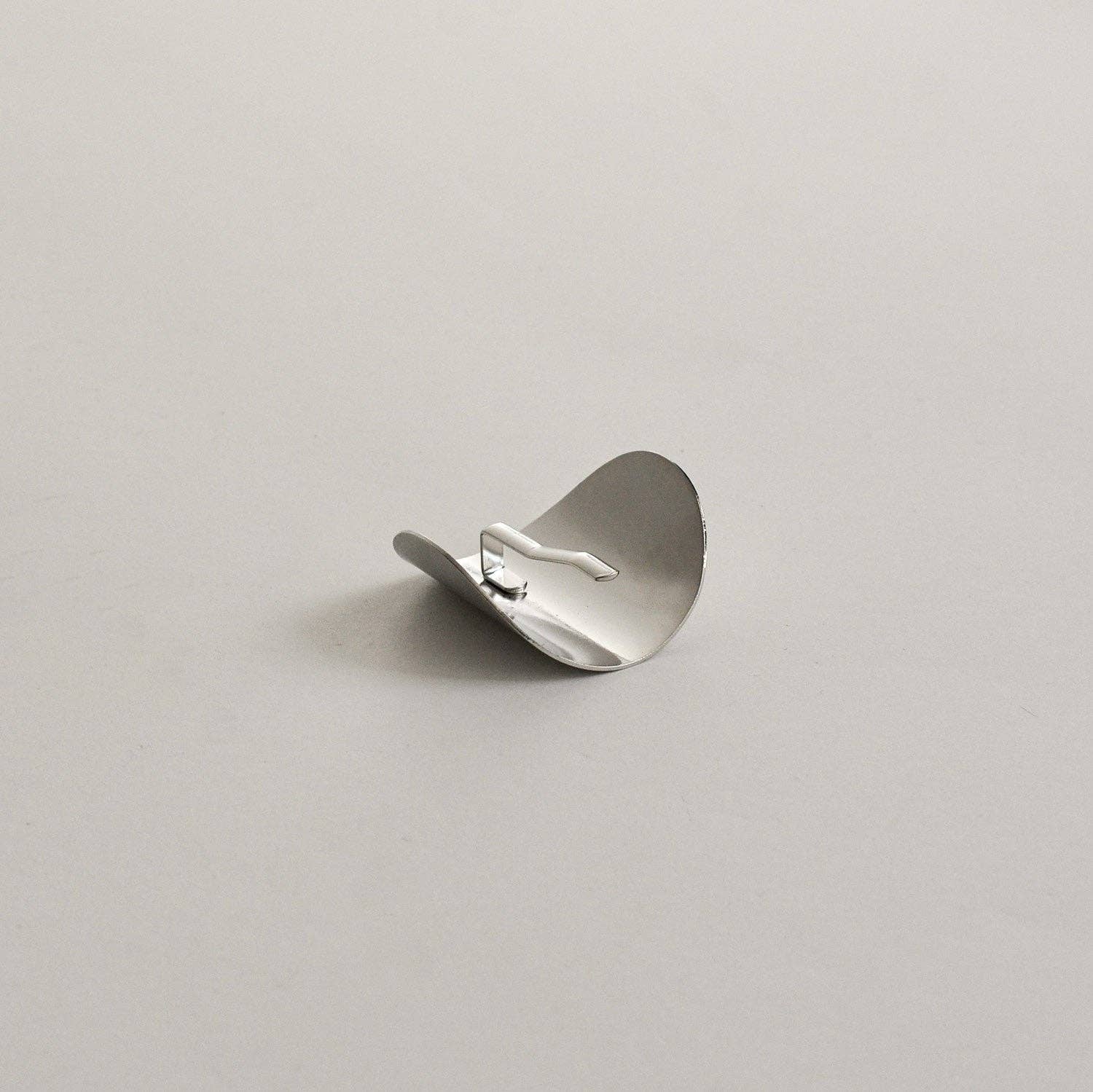 Metal Oval Hair Ponytail Cuff Stick | Silver