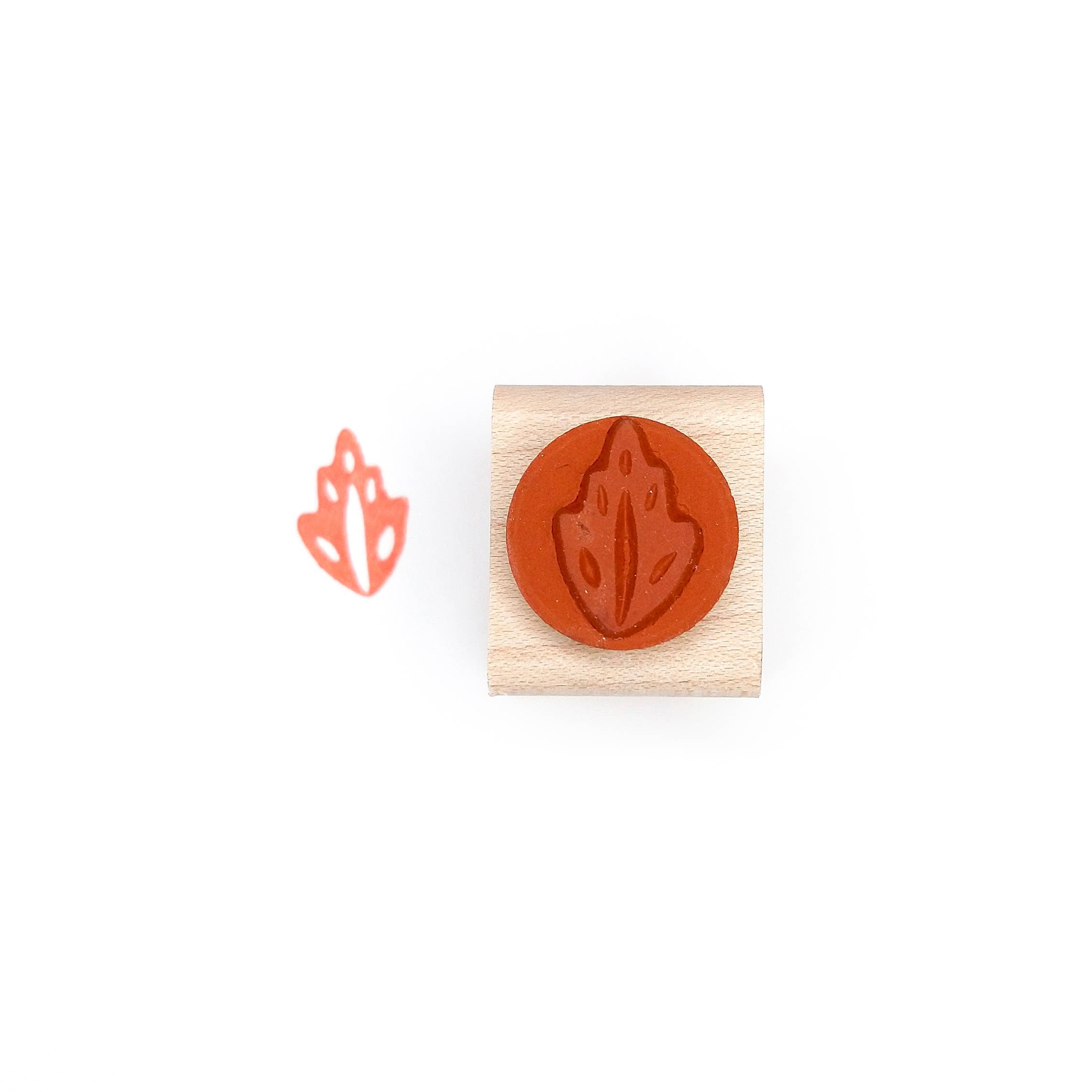 Folk Art Leaf Mini Stamp