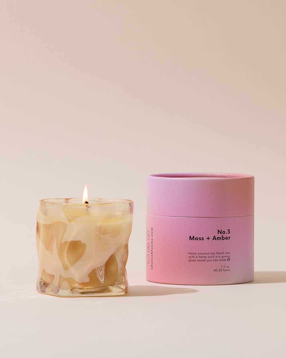 No. 3 Moss + Amber Candle
