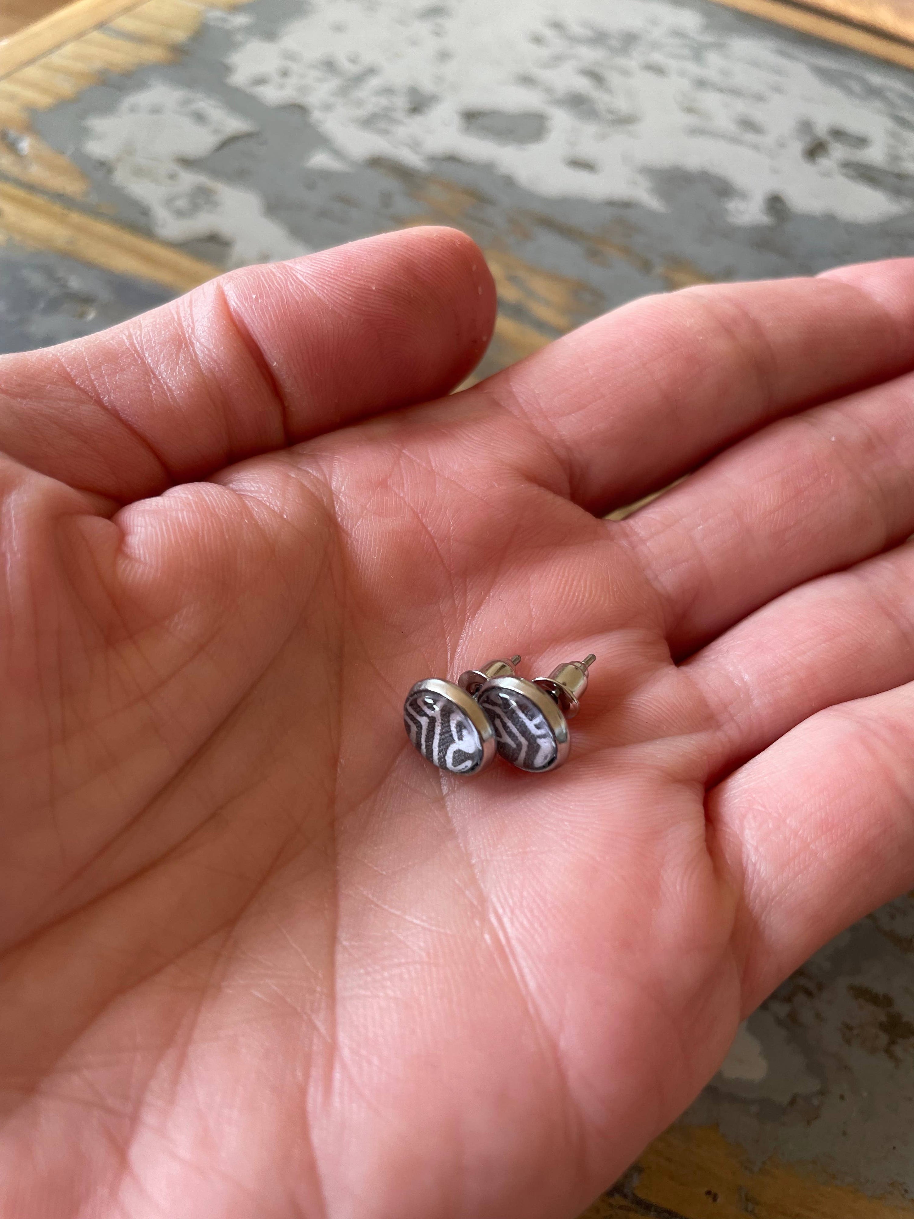 Security Envelope Pattern Earrings