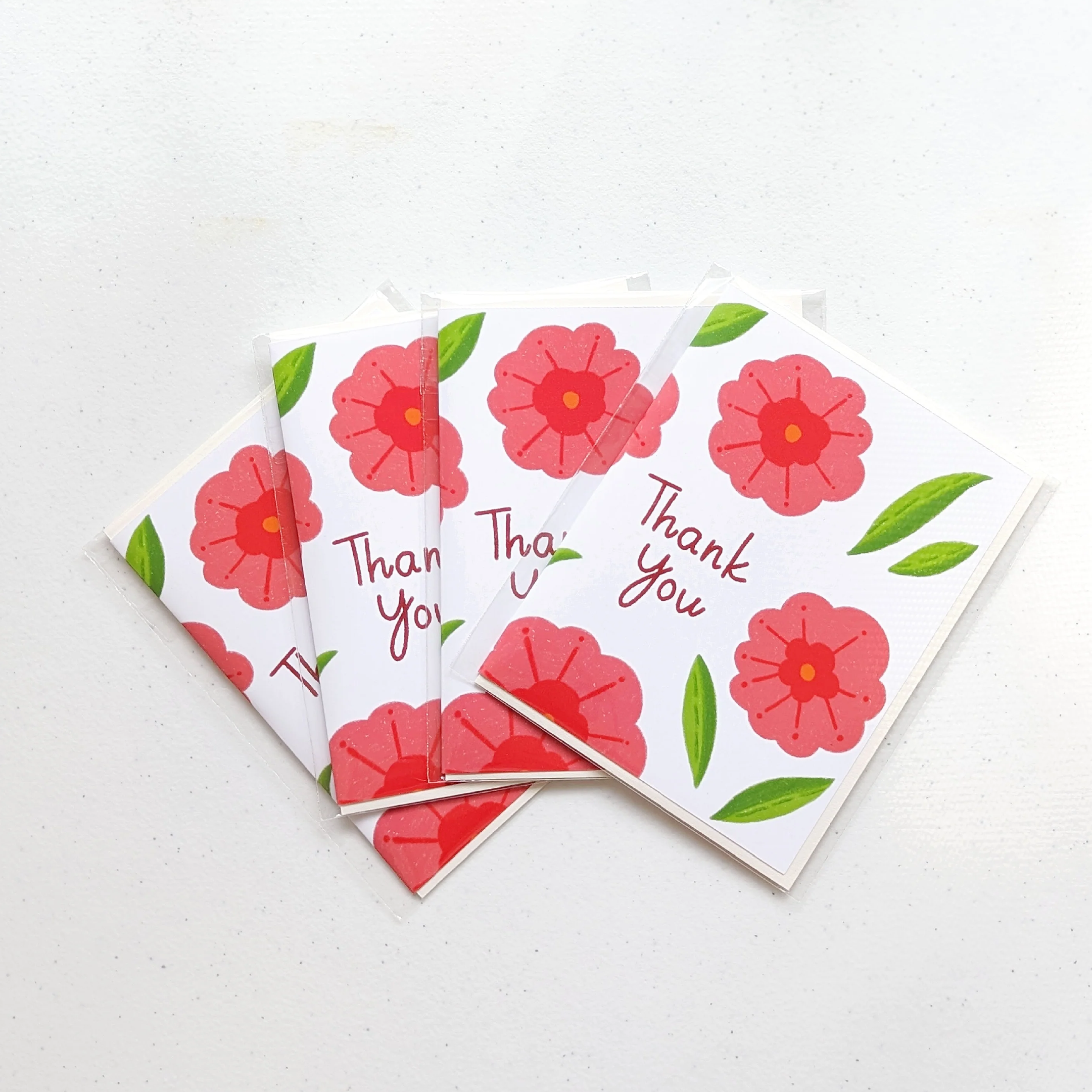 Floral Pattern Thank You Card
