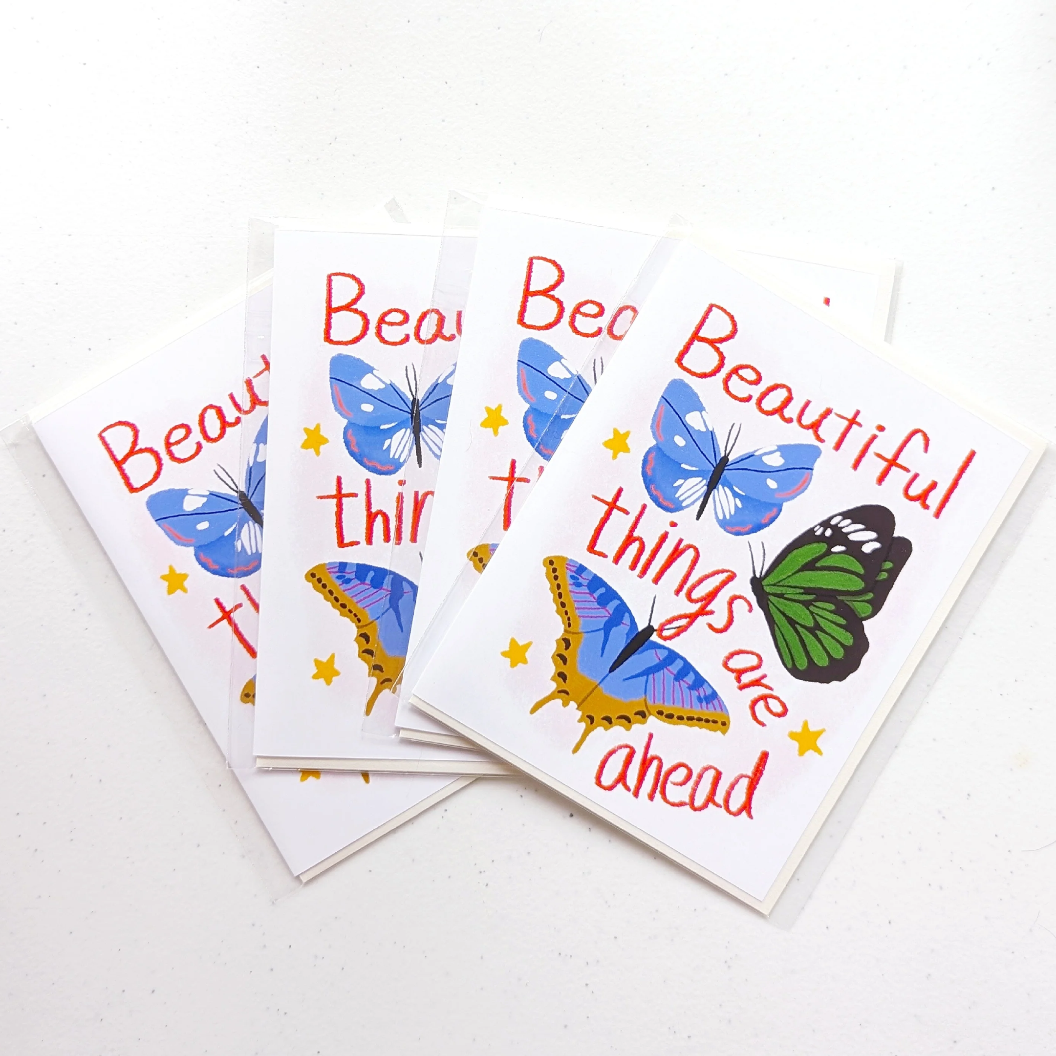 Beautiful things are ahead greeting card