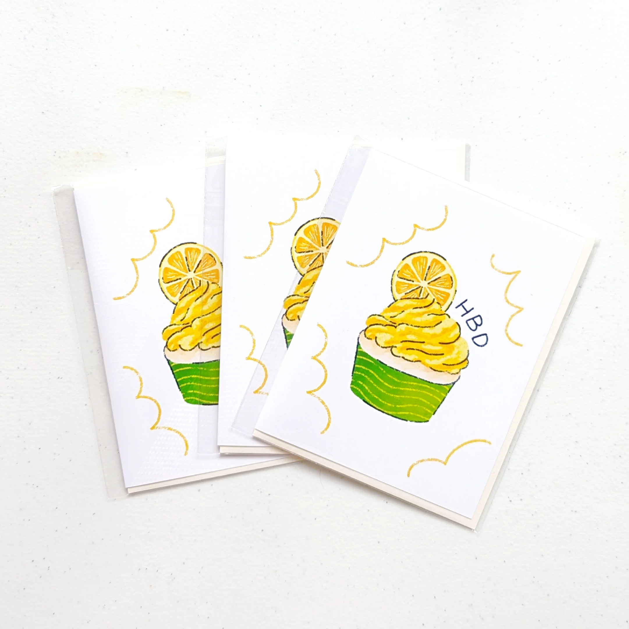 Lemon Cupcake Birthday Card