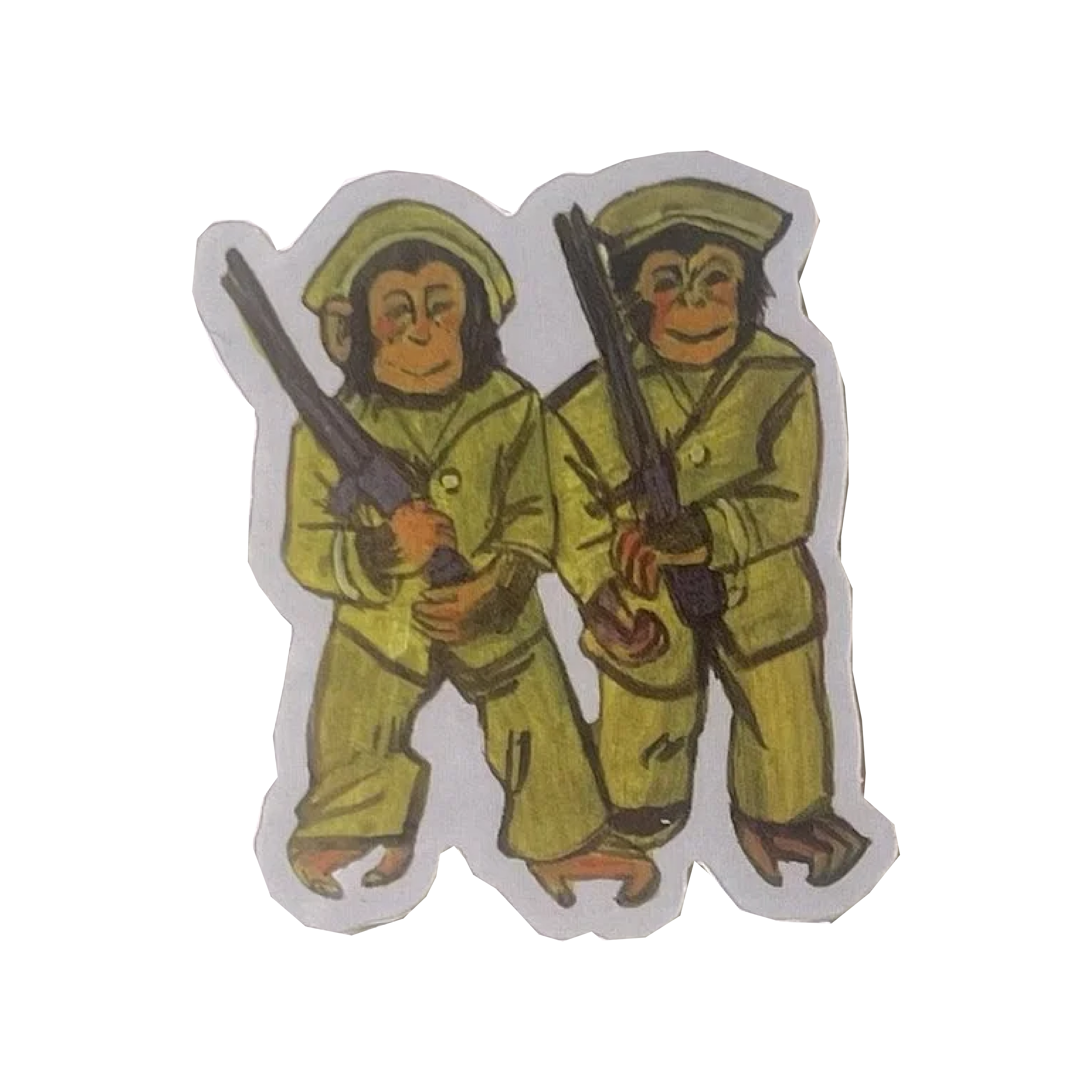 2 Monkeys! Sticker