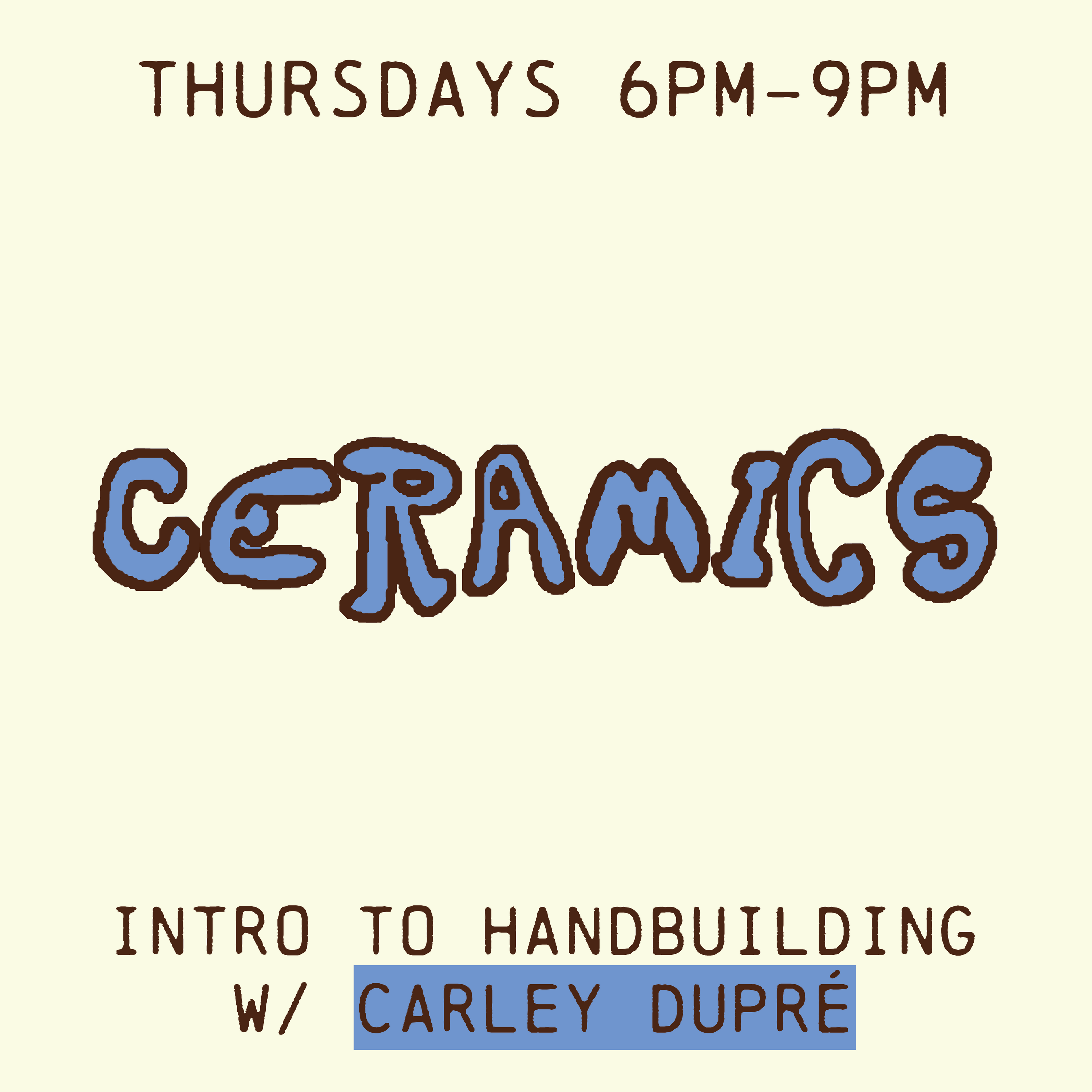 Ceramics 1.1! september