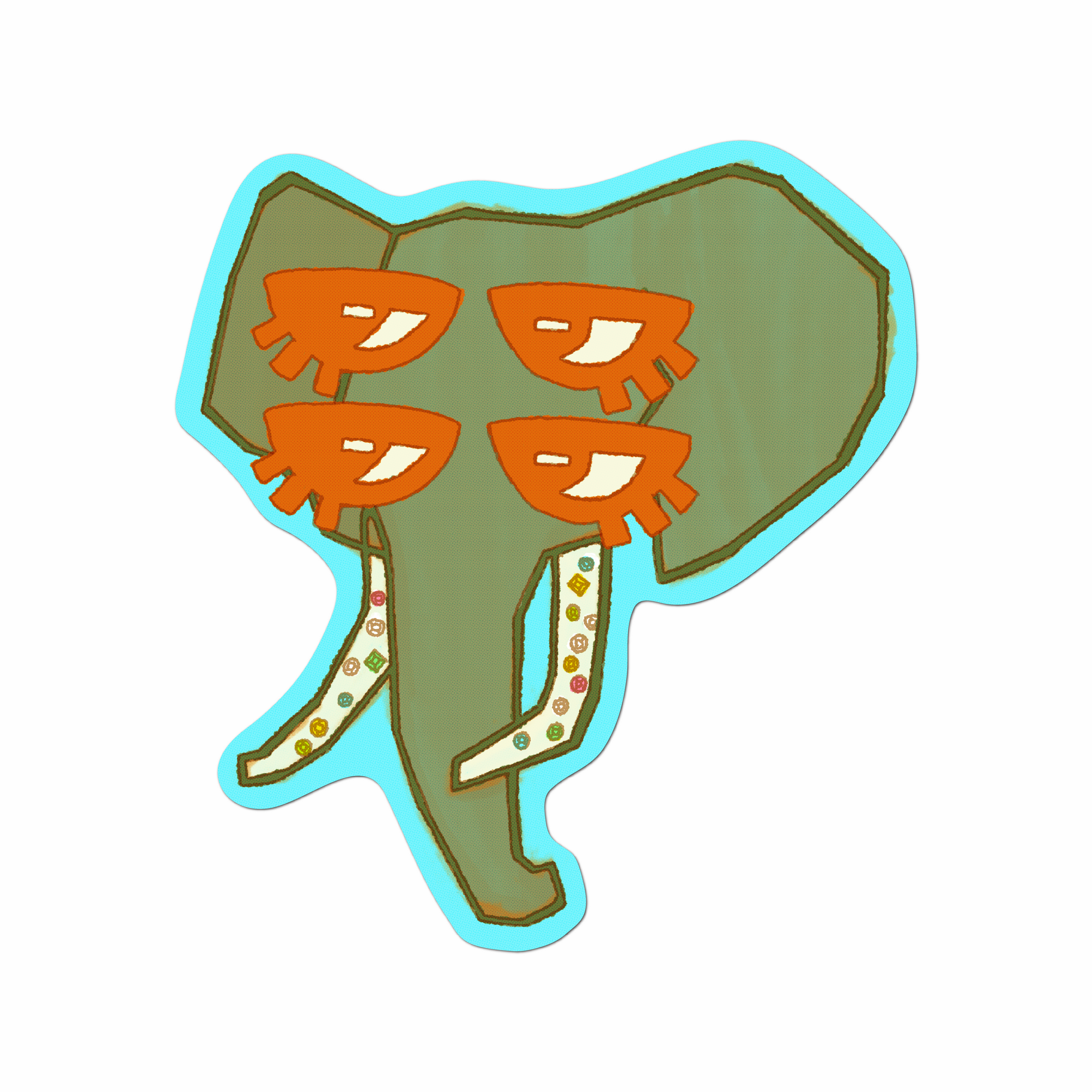 Shiny Elephant Sticker