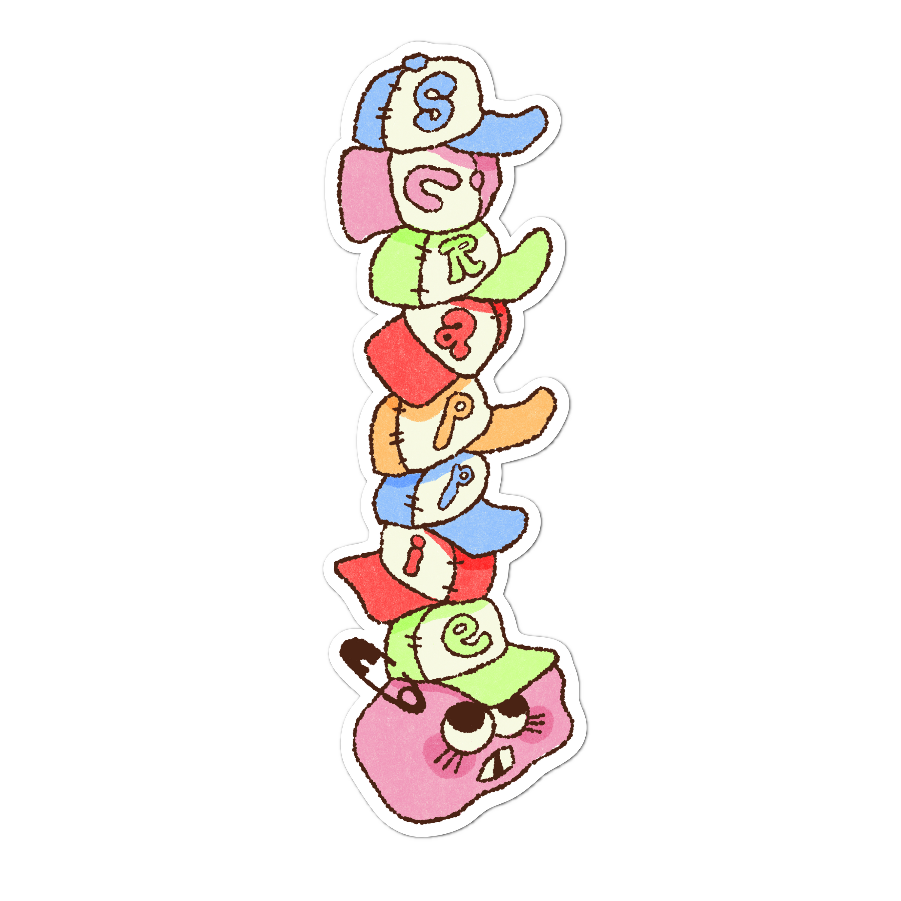 Scrappie Hat Stack Sticker