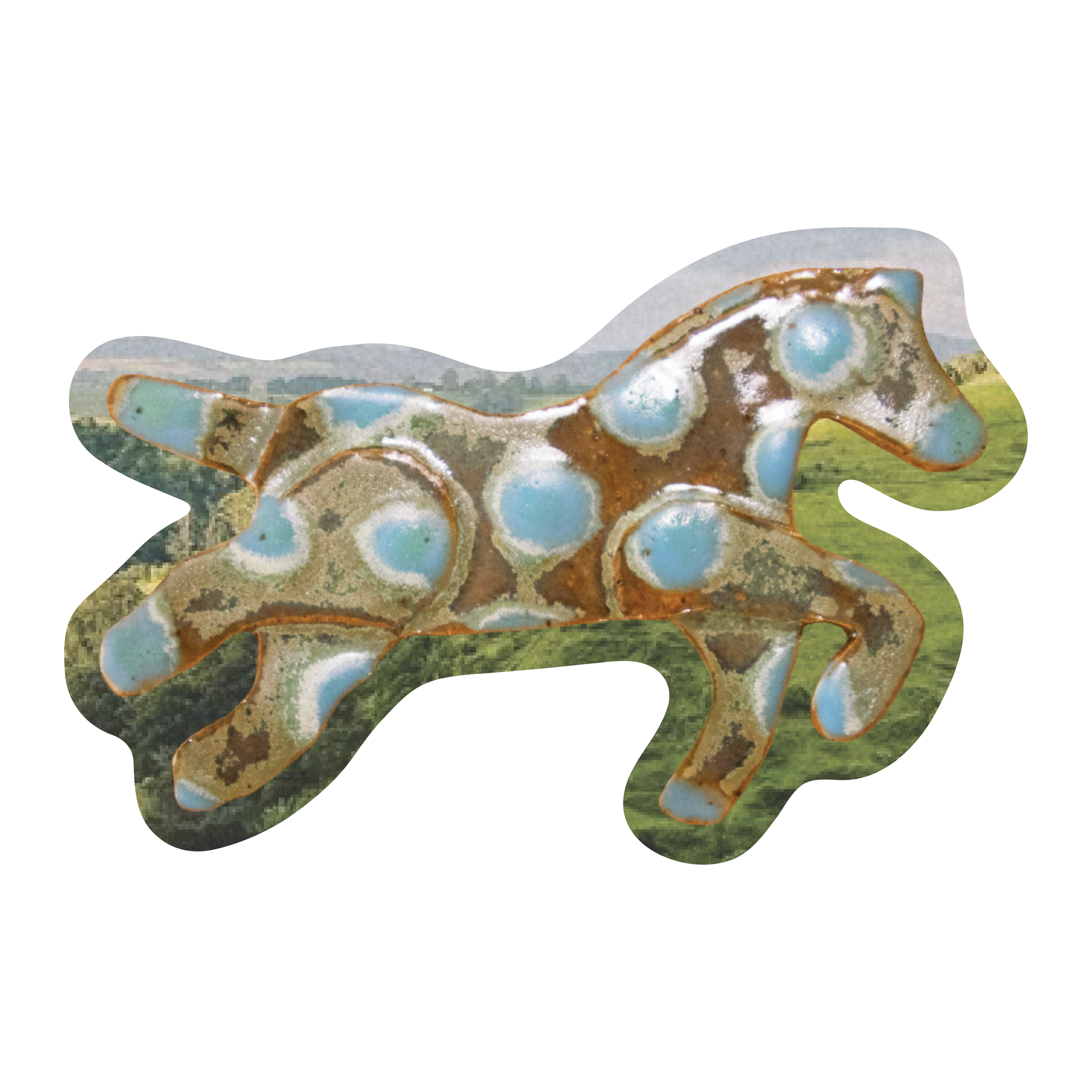 Blue Polka Dot Horse! Sticker