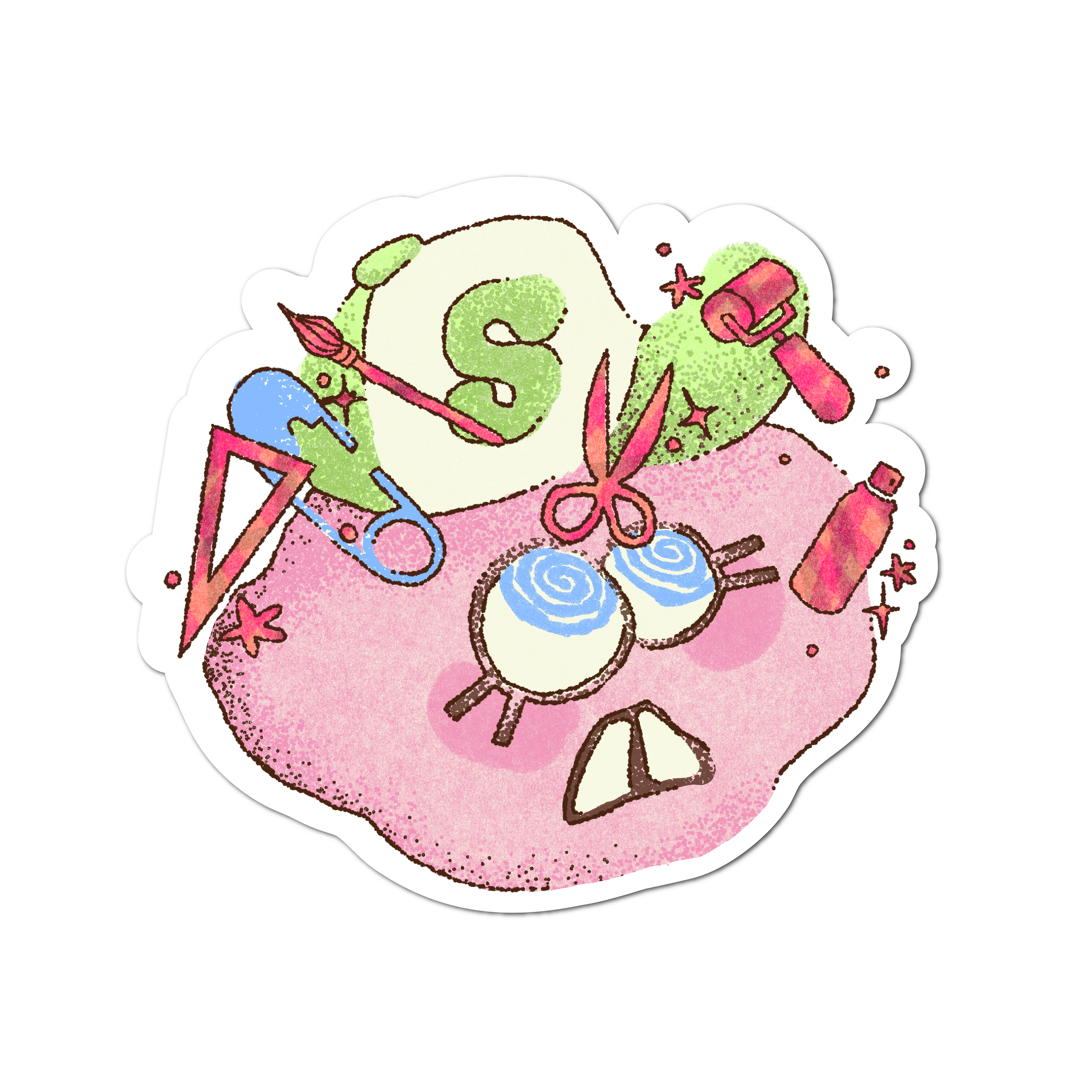 Scrappie Hit Her Head Sticker