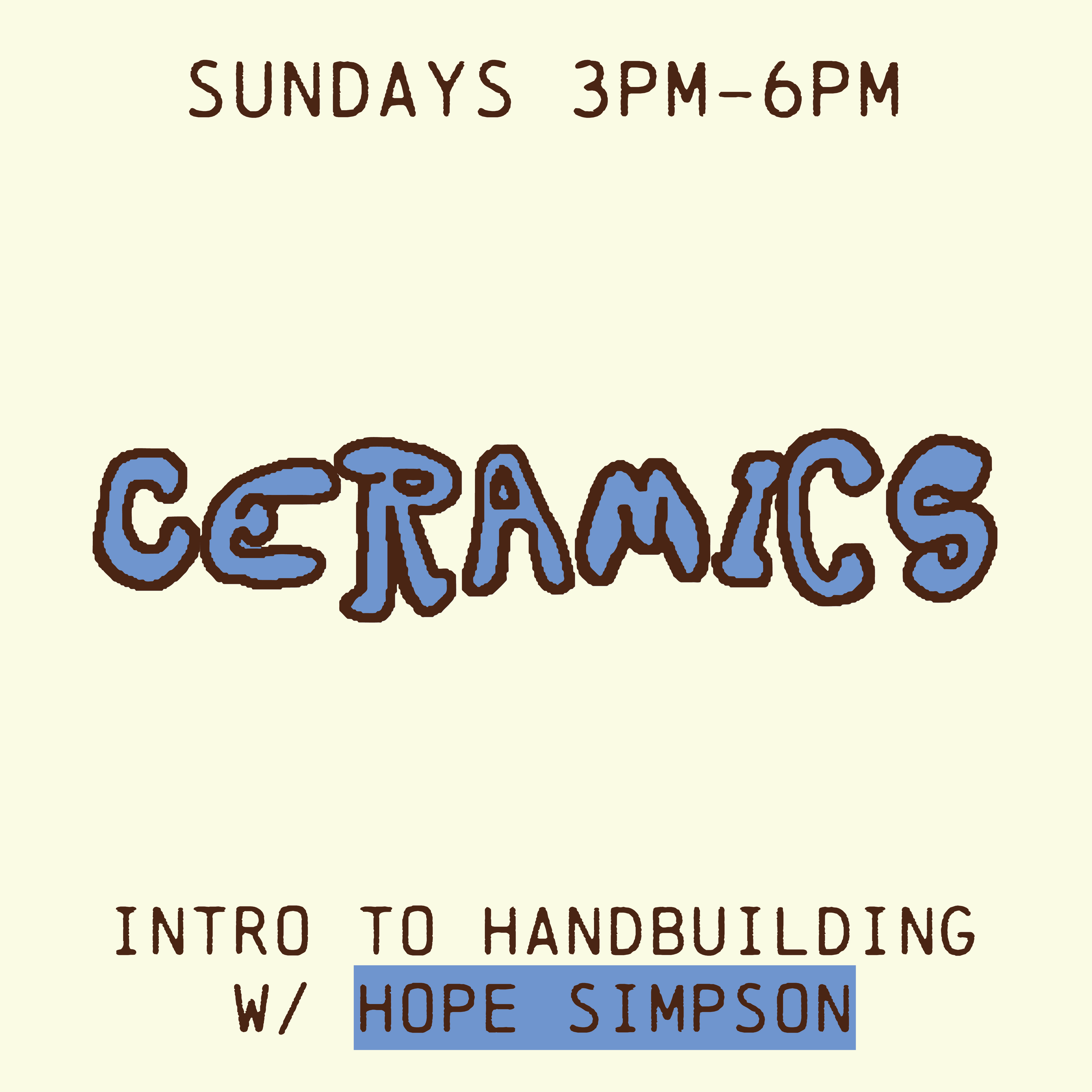 Ceramics 1.2! October