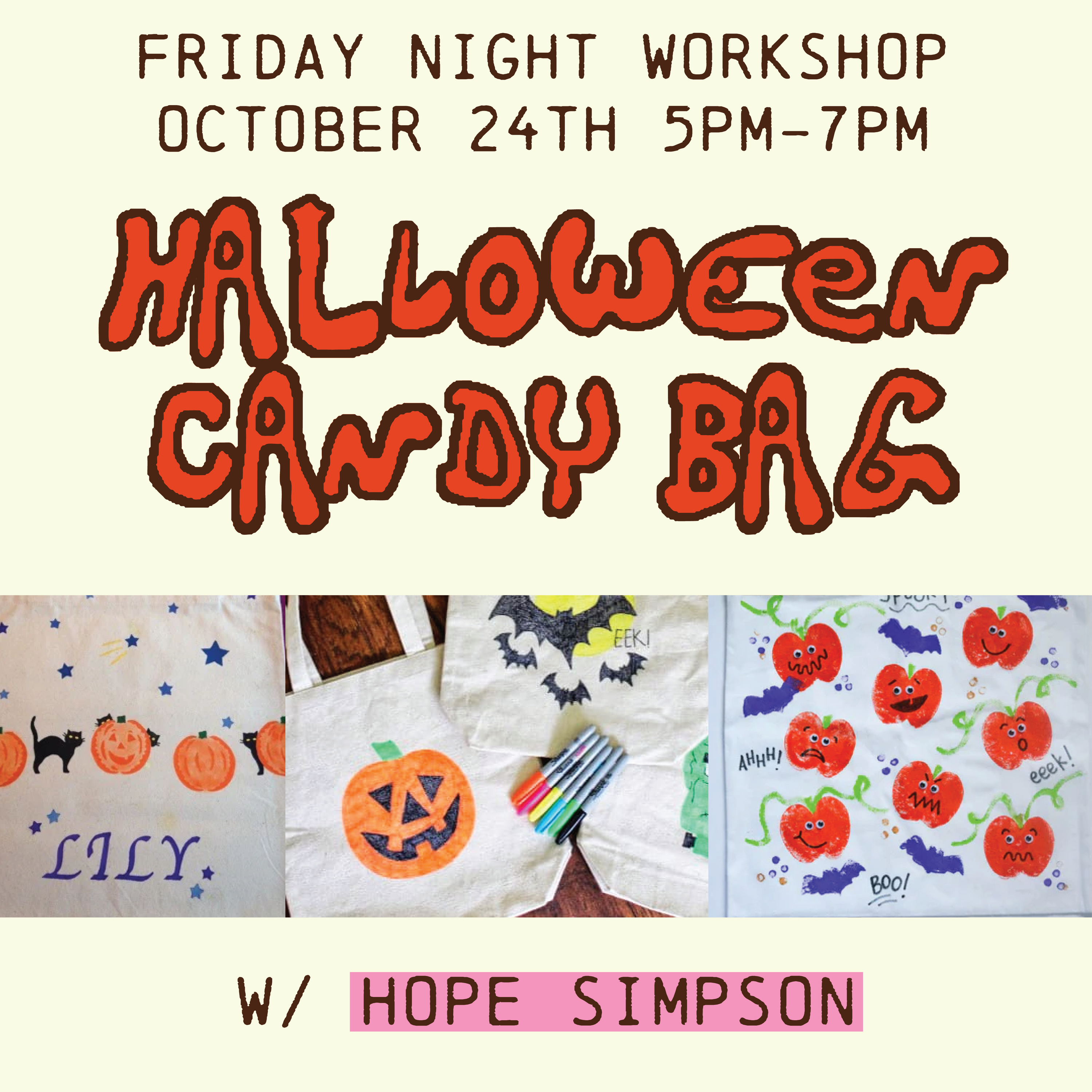 Halloween Candy Bag Decorating! Workshop