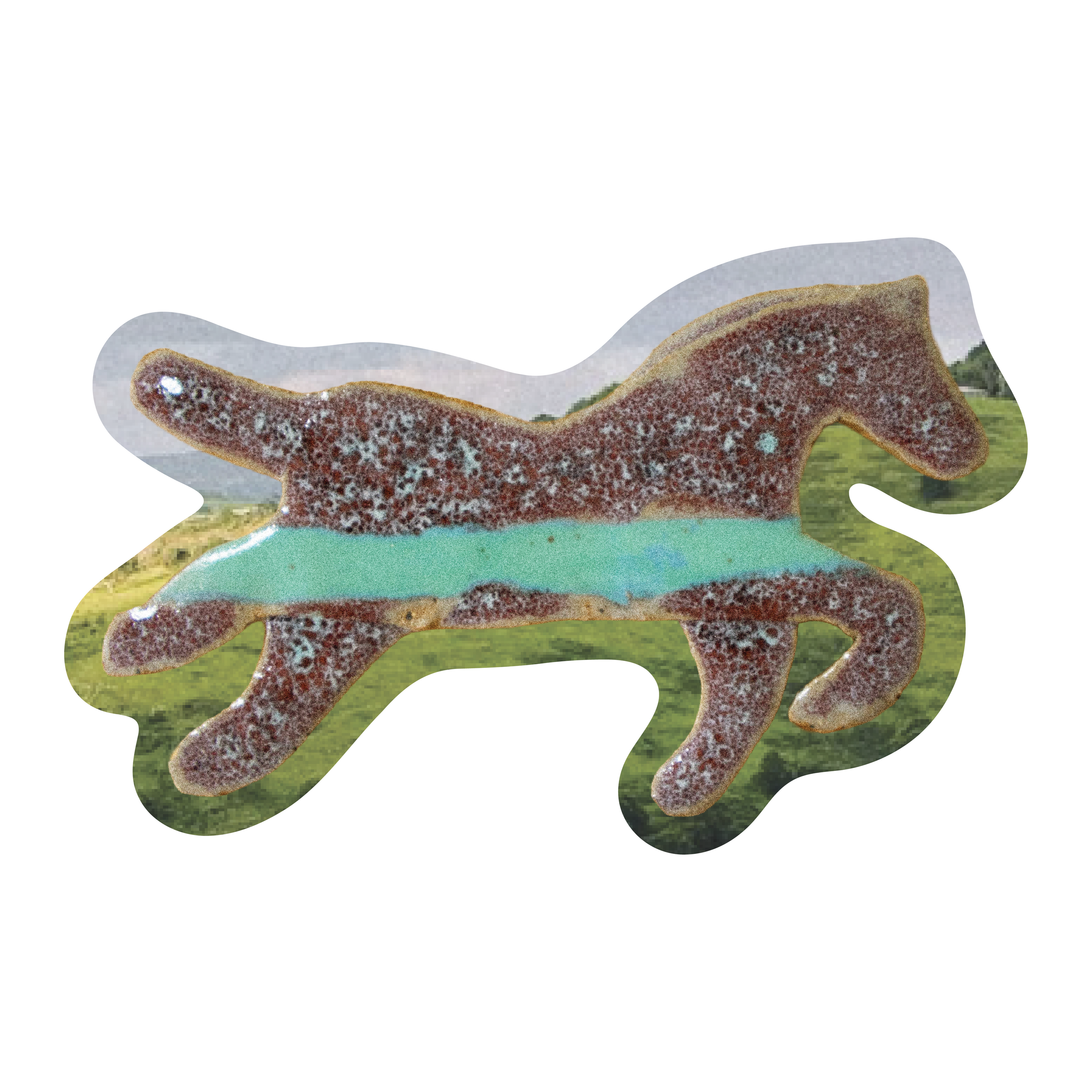 Mint Stripe Horse! Sticker