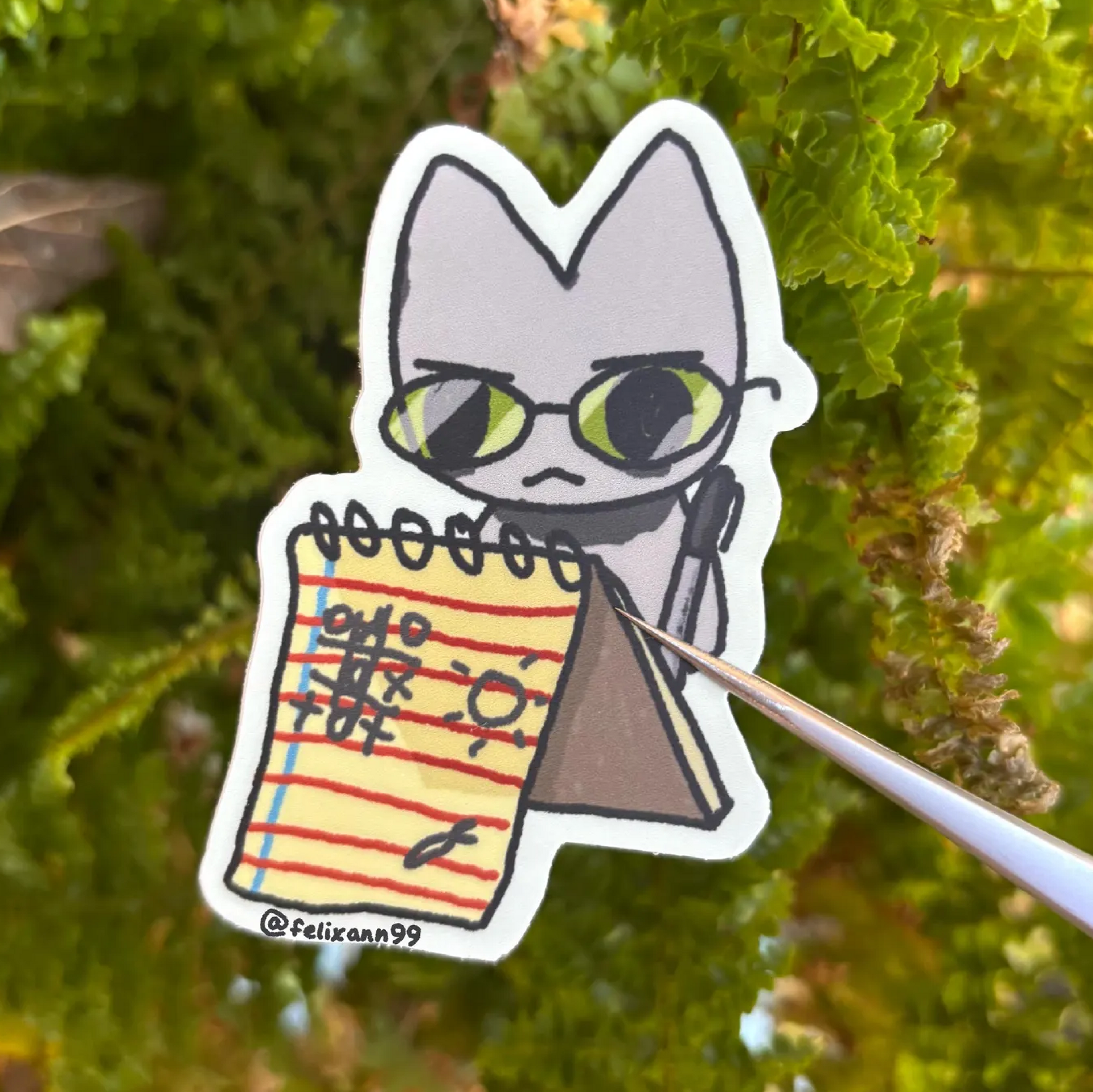 Notepad Cat Sticker