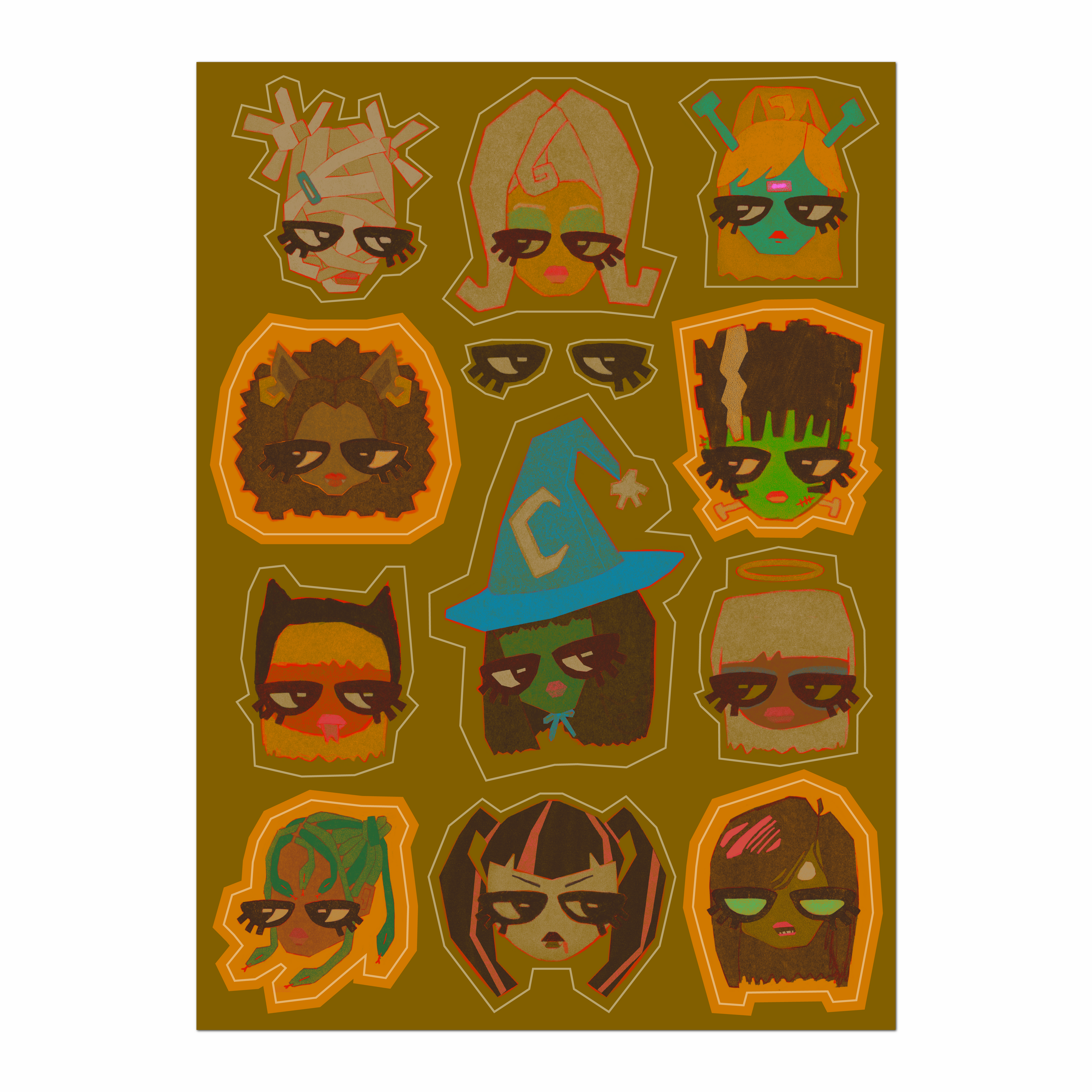 Halloween Costume Stickers