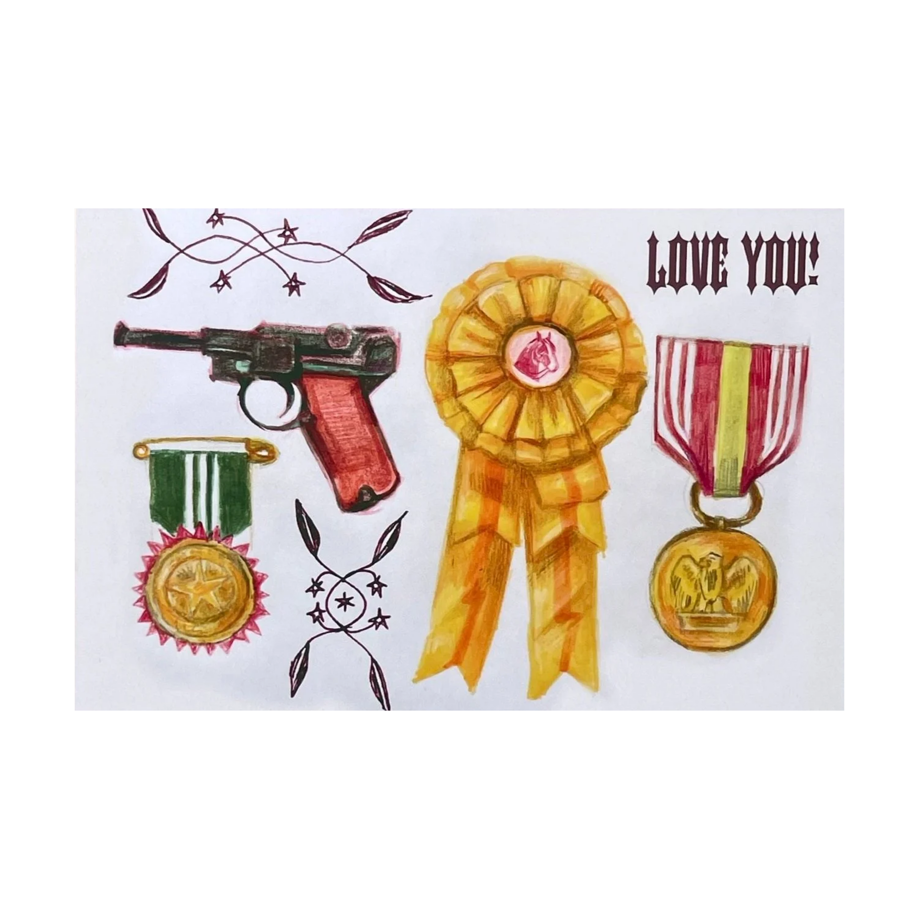 love you medals! Postcard