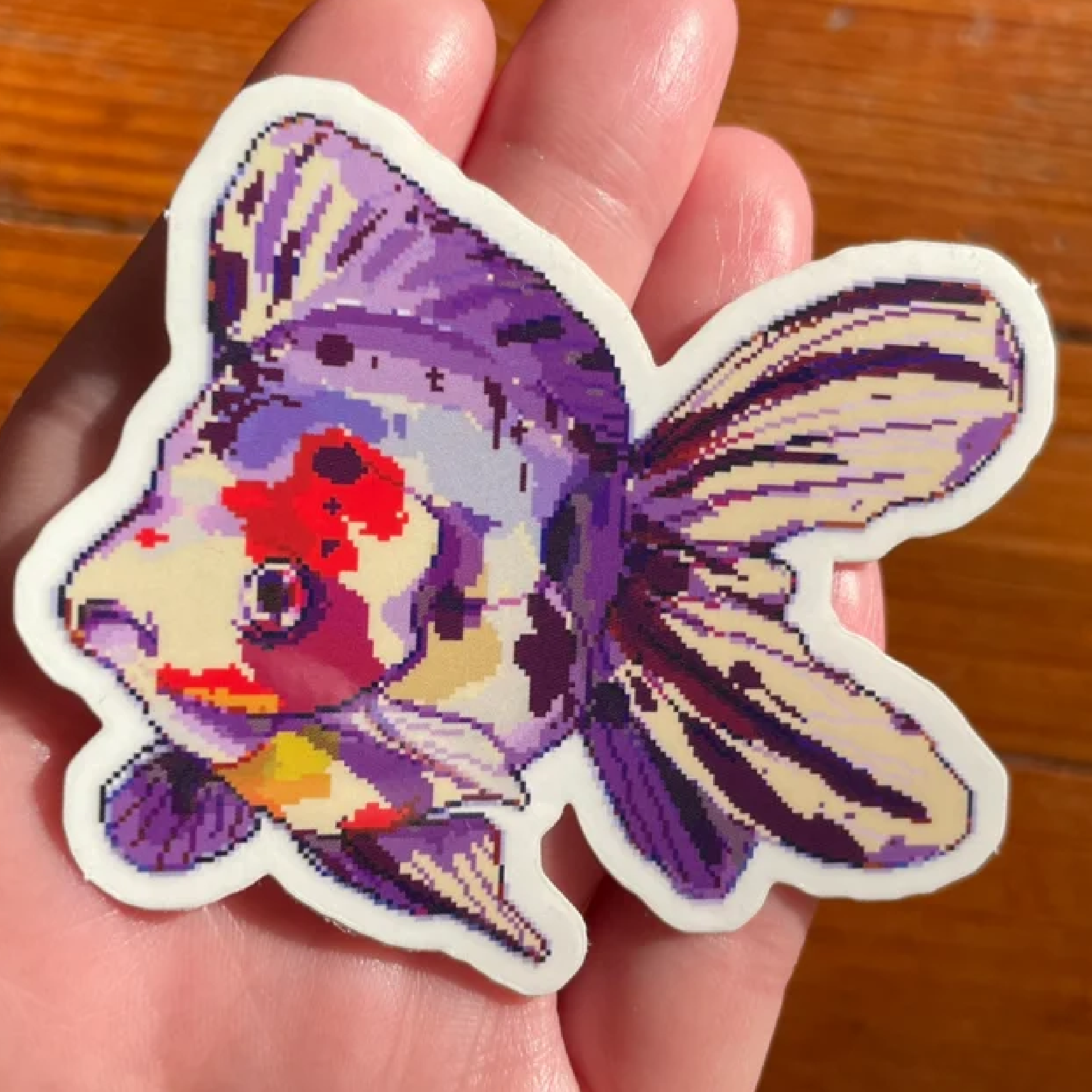 Pixel Fish sticker