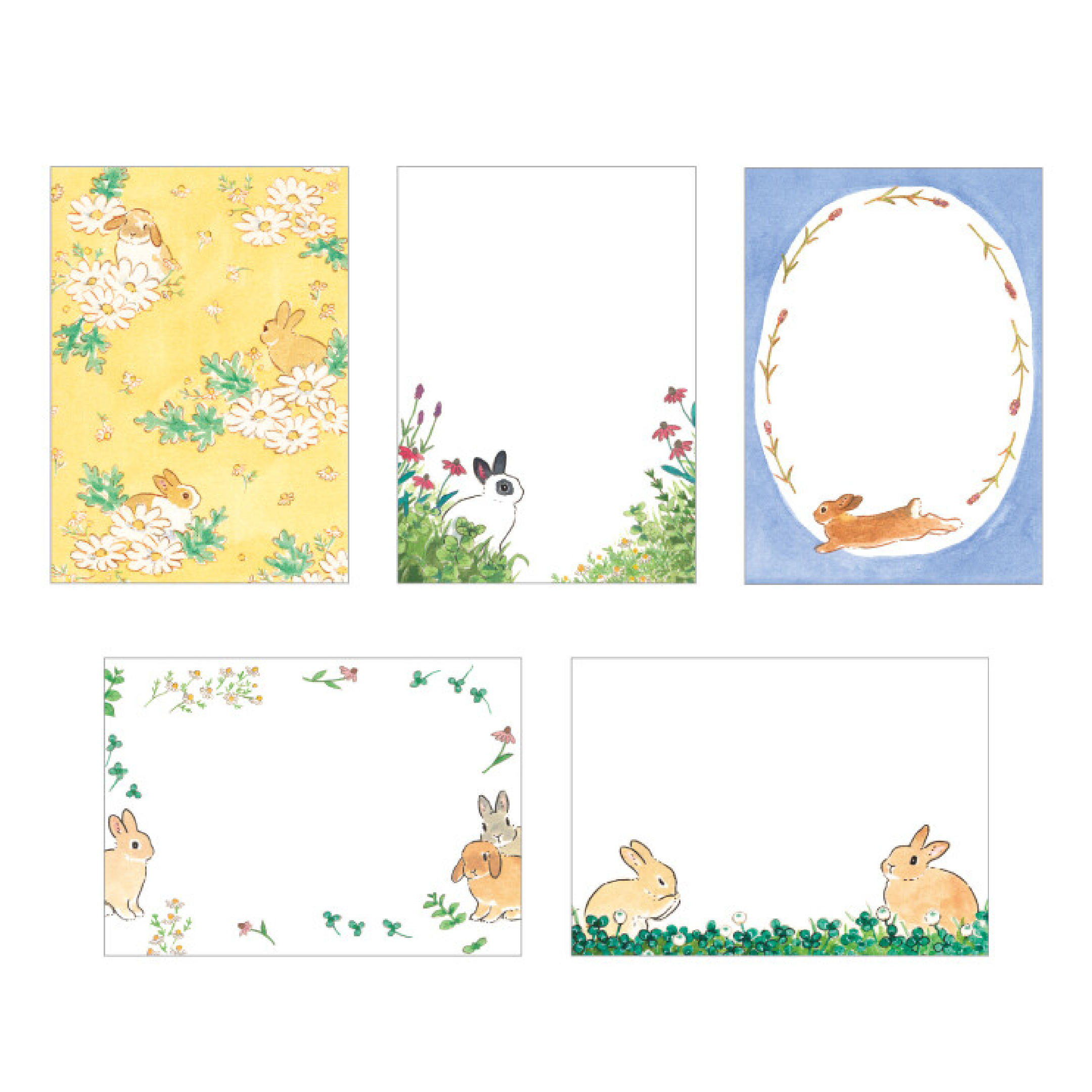 Herbs and Flower Rabbits Memo Pad