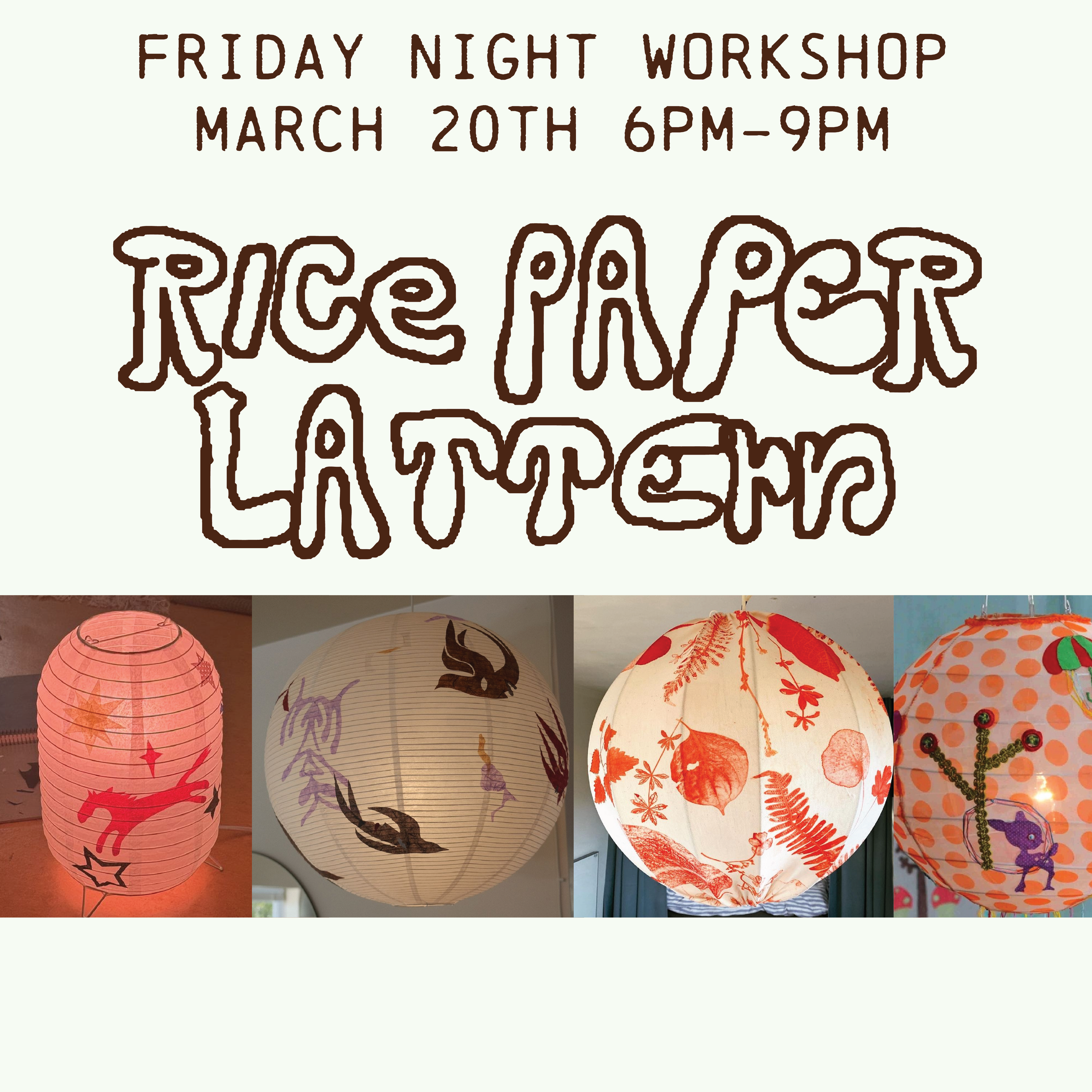 PAPER RICE LAMP! Workshop