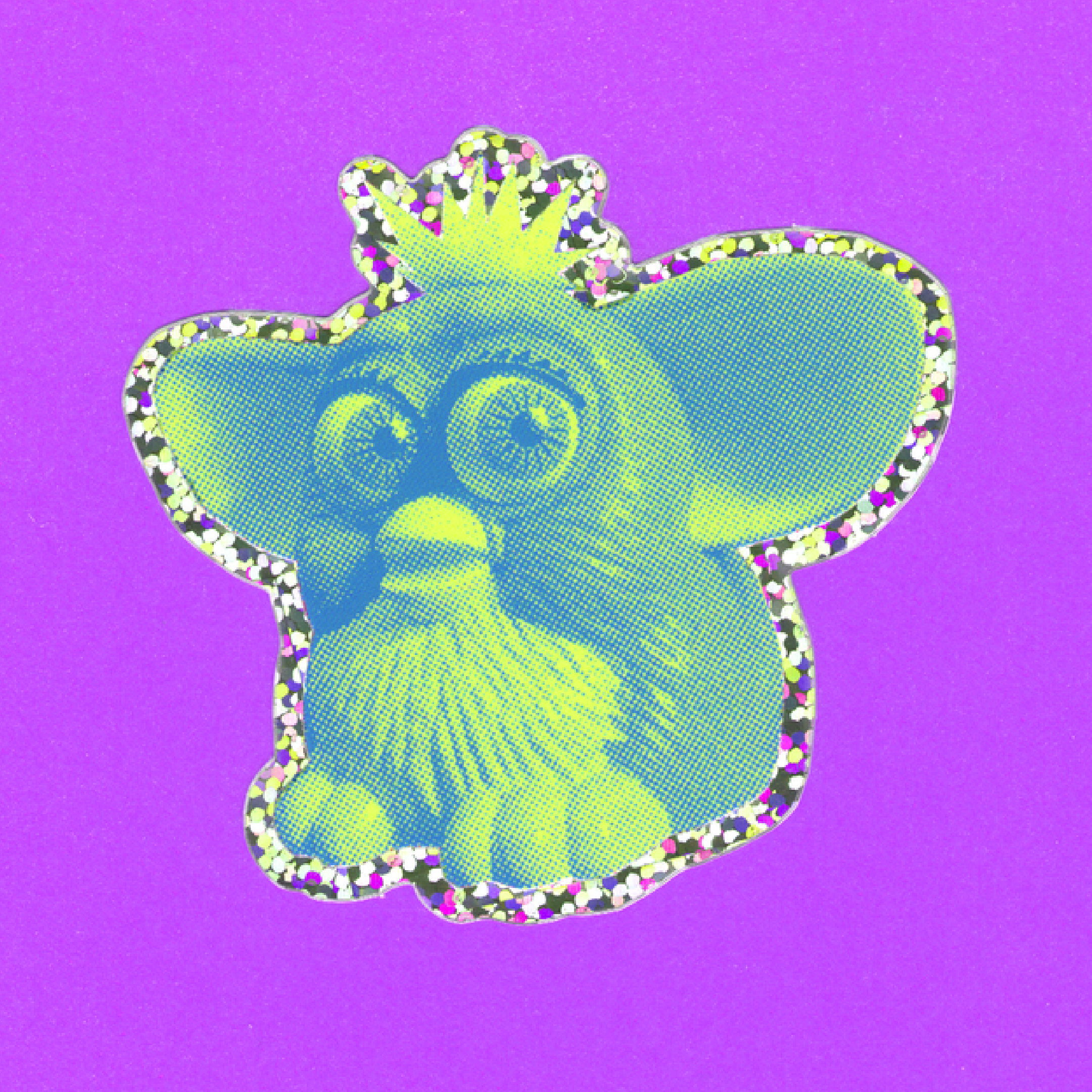 Green Furby sticker