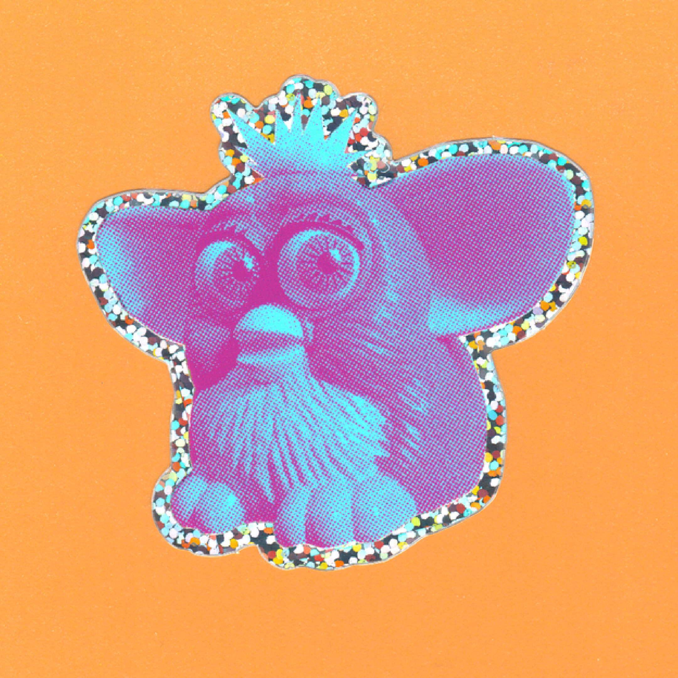Purple Furby sticker