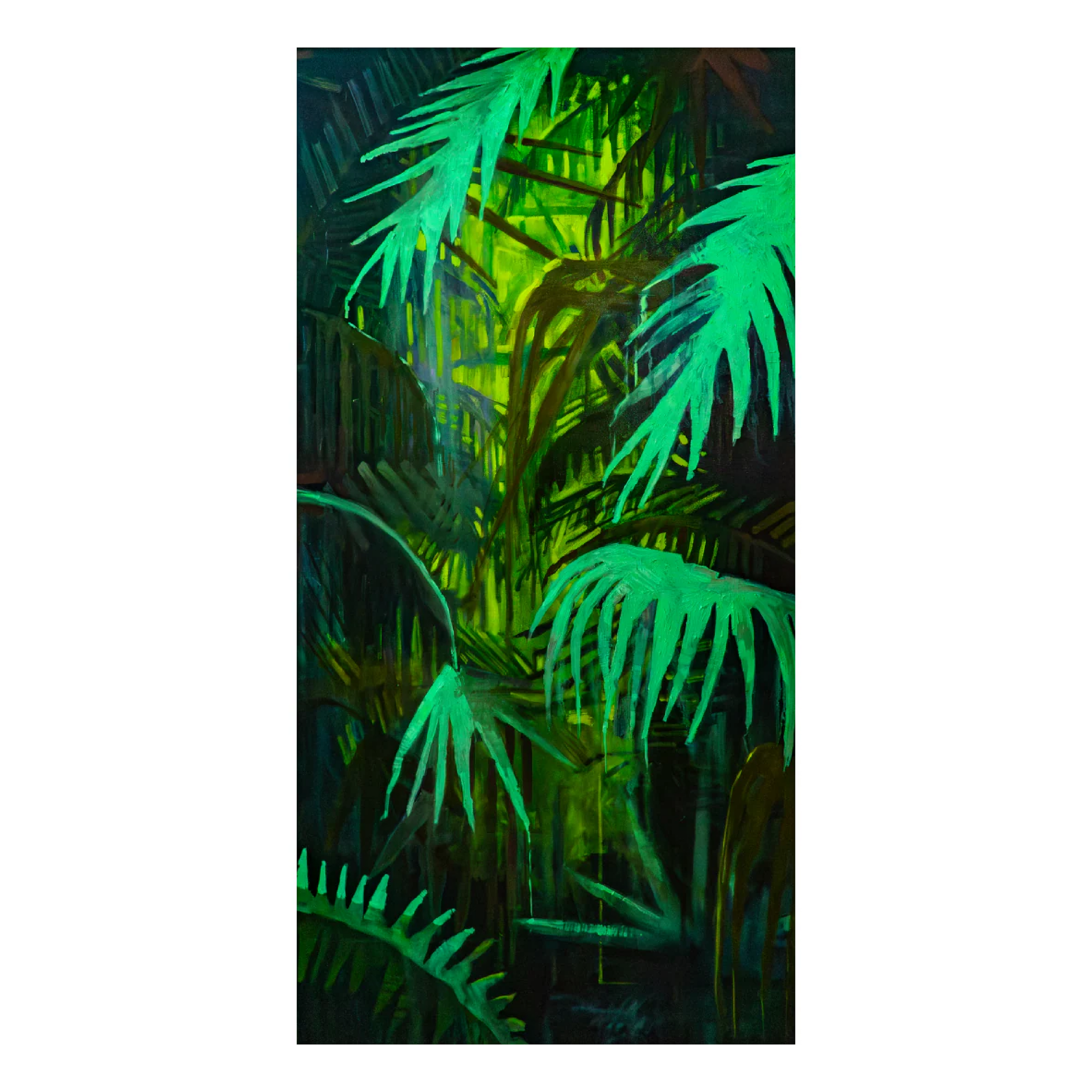 silver saw palmettos print